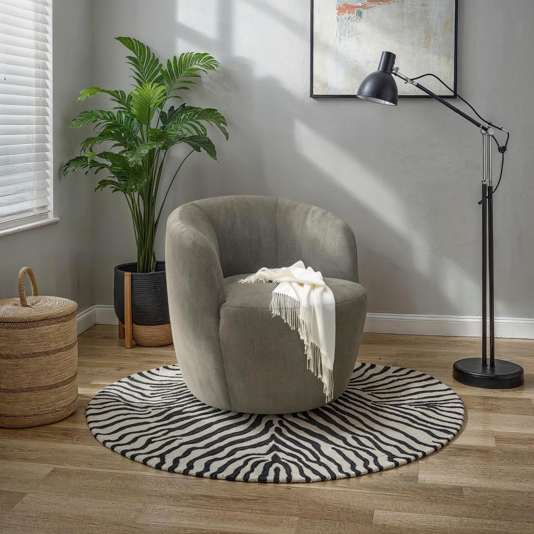 DOMO collection Sessel »Obidos moderner Loungesessel«, Struktur weich, schlammfarben