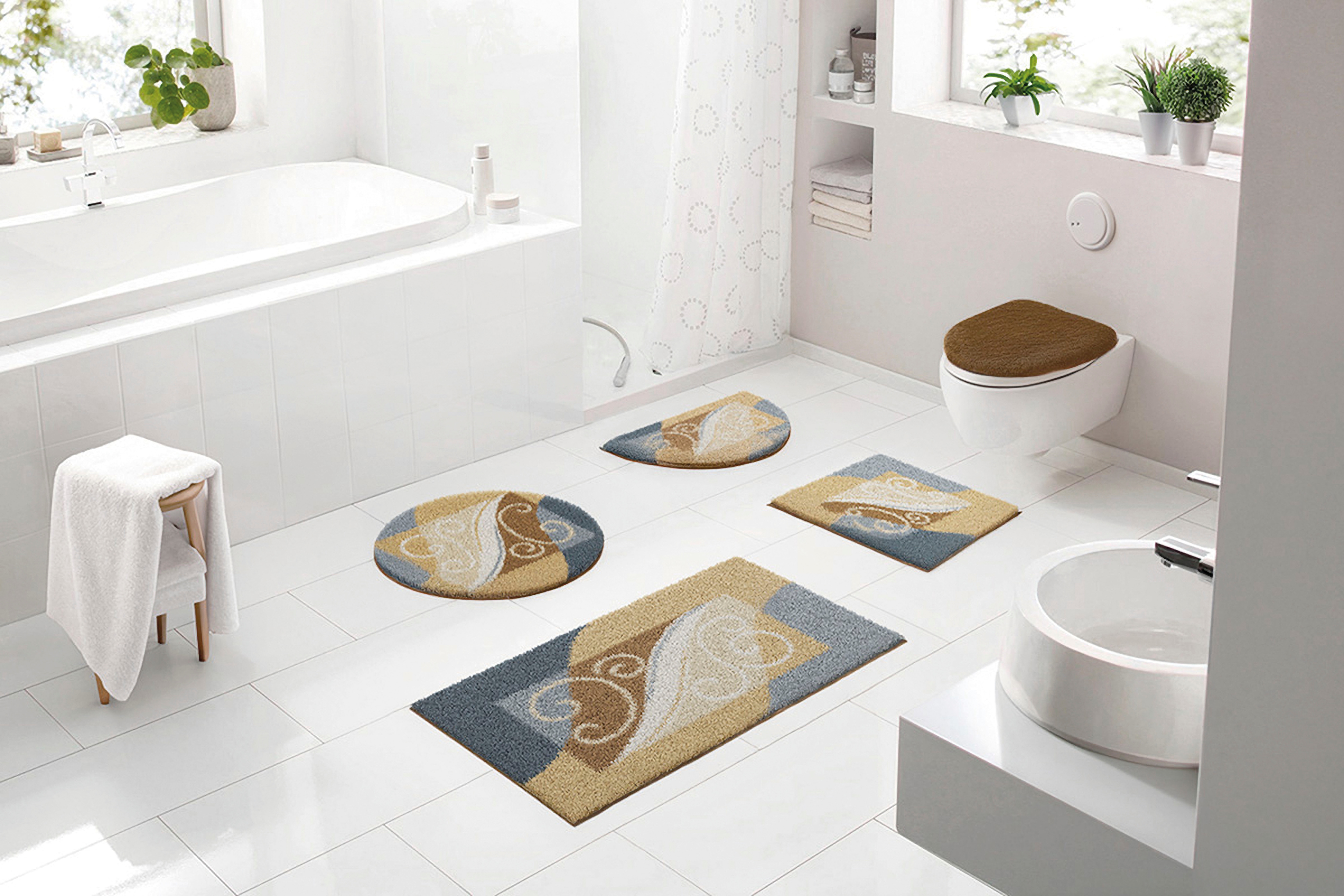 Grund Badematte »Greta« Höhe 20 mm rutschhemmend beschichtet schnell trocknend 5 Jahre GRUND Garantie, Made in Europe, sehr weicher Flor in bunt