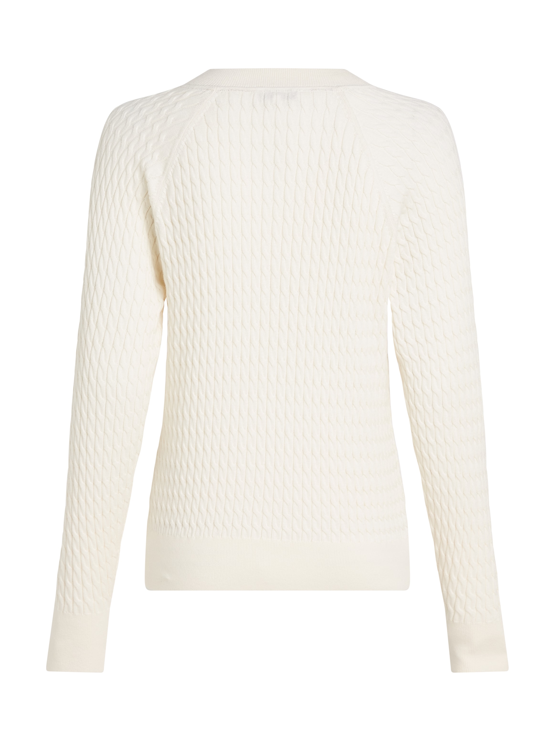 Tommy Hilfiger Rundhalspullover »CO CABLE C-NK SWEATER«, mit Zopfmuster