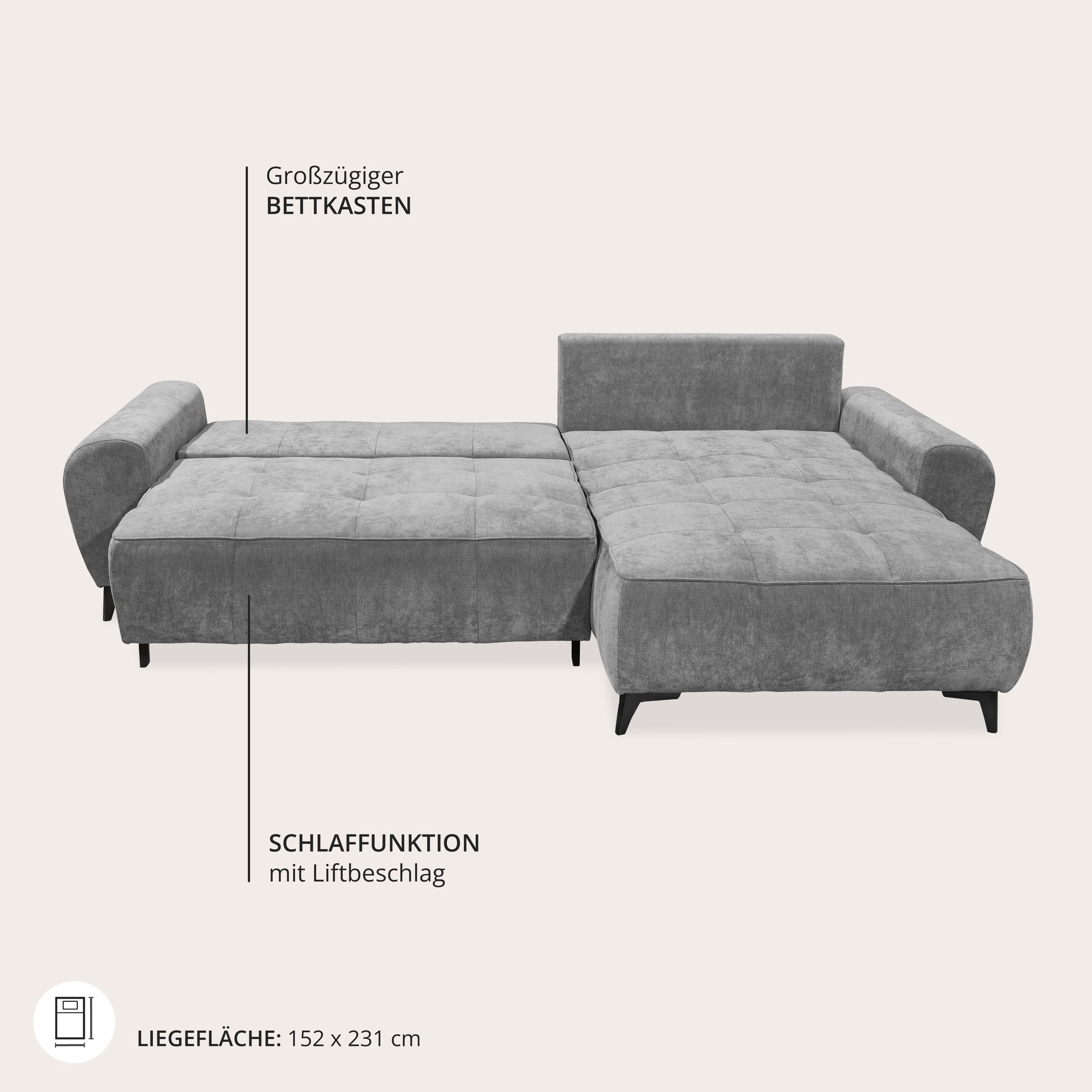 ED EXCITING DESIGN Ecksofa »Elisa«