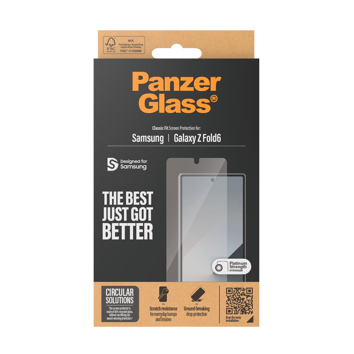 SAFE by PanzerGlass Displayschutzglas »Classic Fit Screen Protector«, für Samsung Galaxy Z Fold6, Displayschutzfolie, Schutzfolie, Bildschirmschutz, kratz- & stoßfest