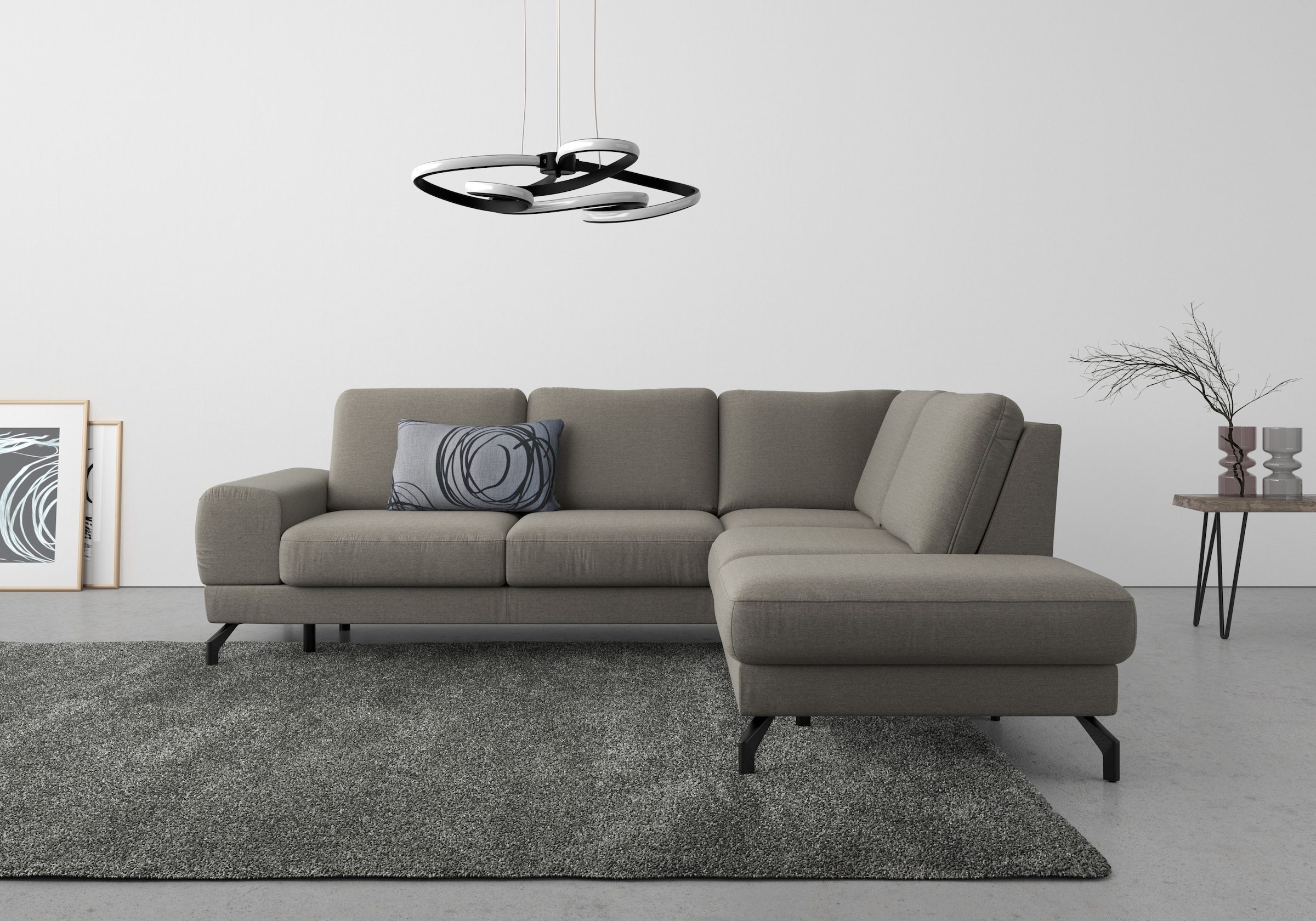 sit&more Ecksofa »Cinturo L-Form«, inklusive Sitztiefenverstellung und Federkern, Sitzhöhe 45 cm