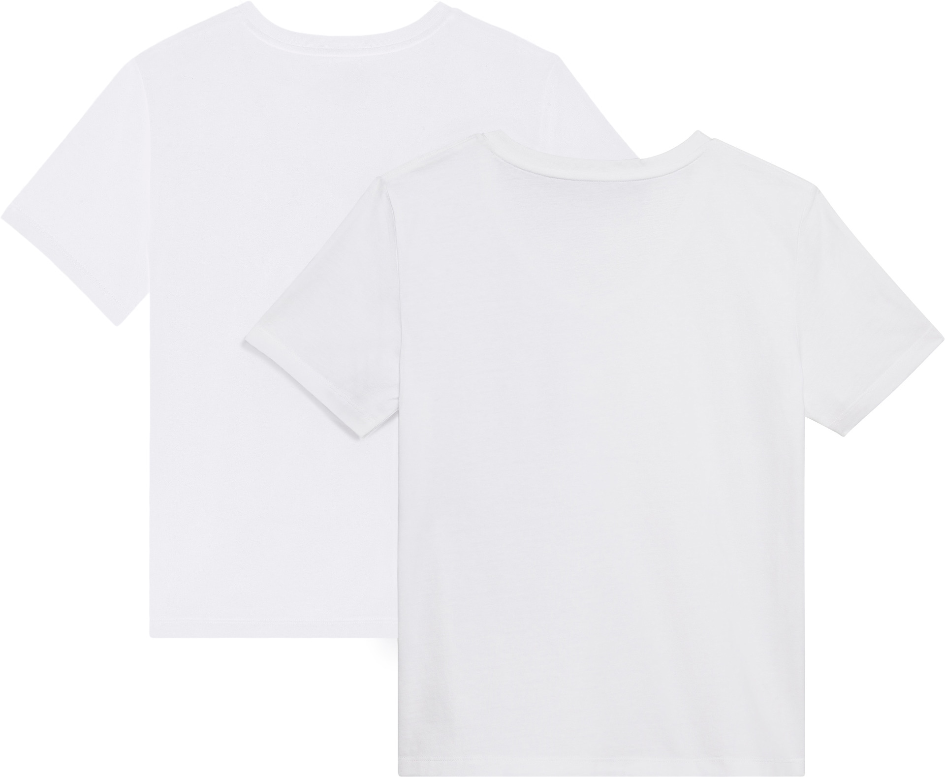 Calvin Klein Jeans Kurzarmshirt »A- Logo VN 2 pack Tee«, (Packung, 2er-Pack), Mit V-Ausschnitt