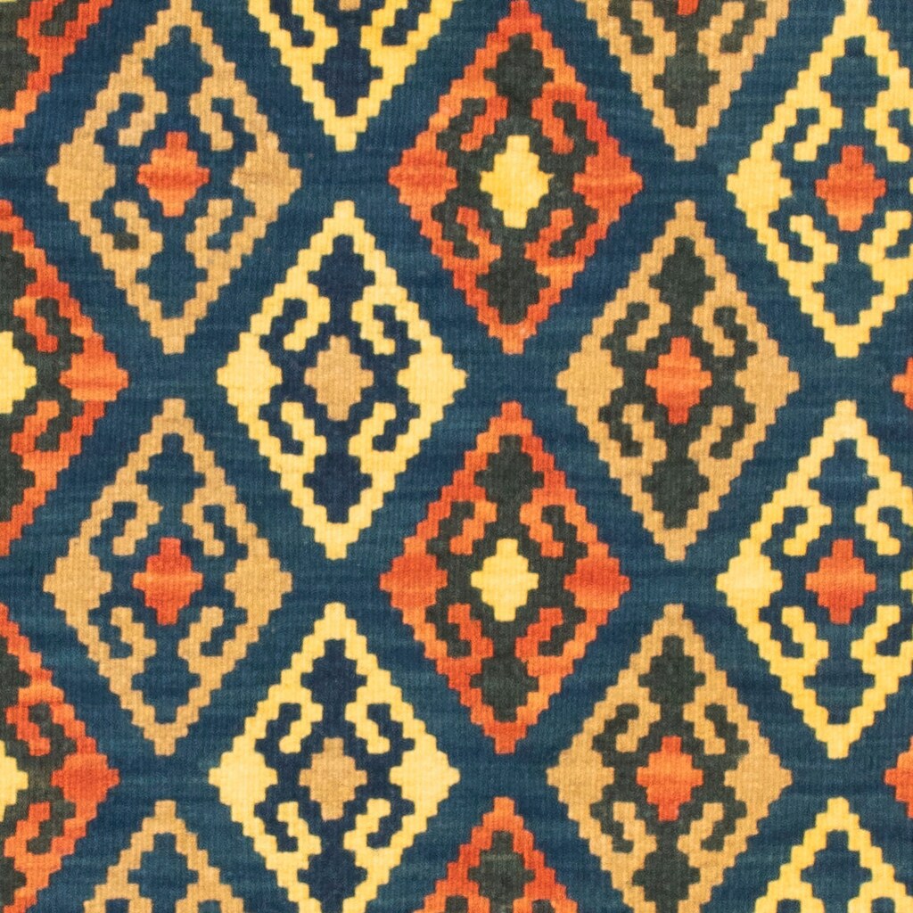 morgenland Wollteppich »Kelim - Oriental quadratisch - 107 x 100 cm - dunkelblau«, quadratisch