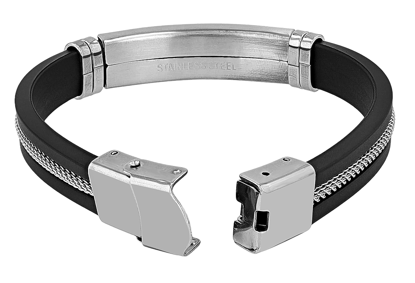 Adelia´s Armband »Herren Armband ¿ Silikonarmband aus Silikon 19 cm«
