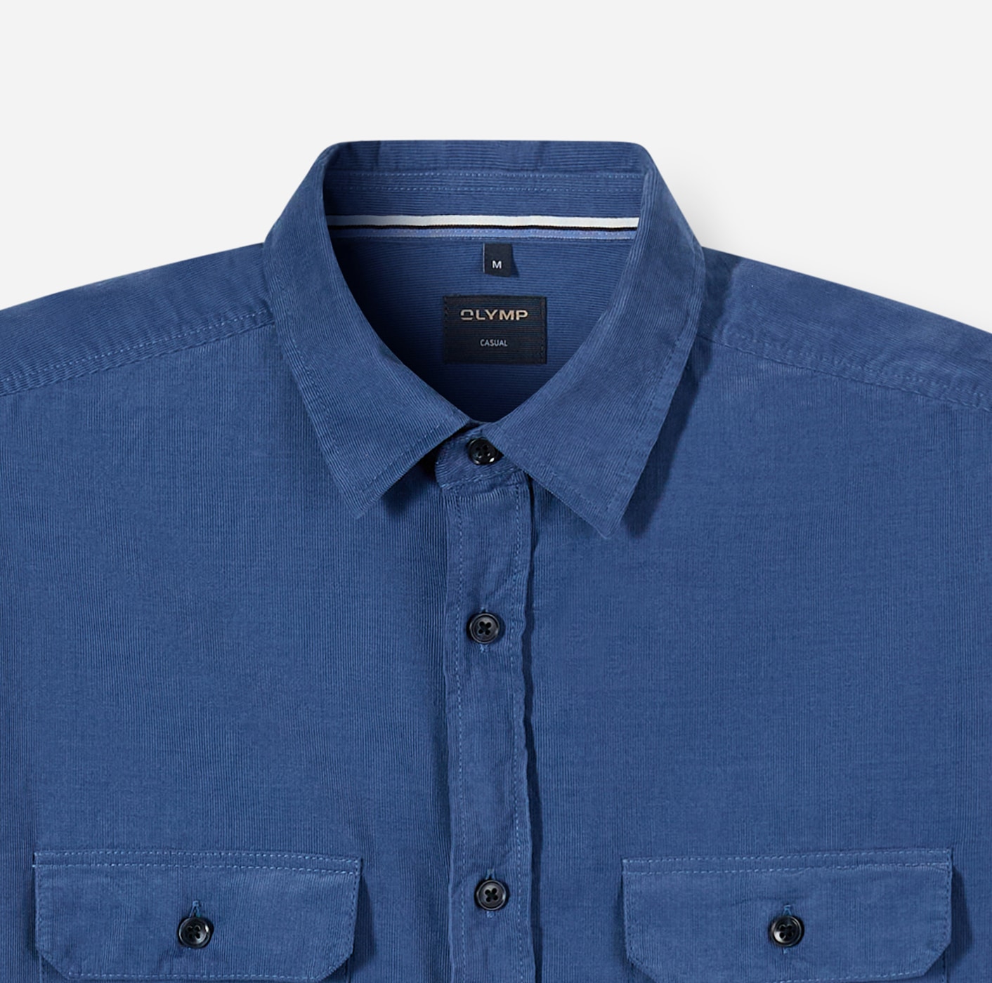 OLYMP Langarmhemd Feincord, Businesshemd, Kentkragen, regular fit