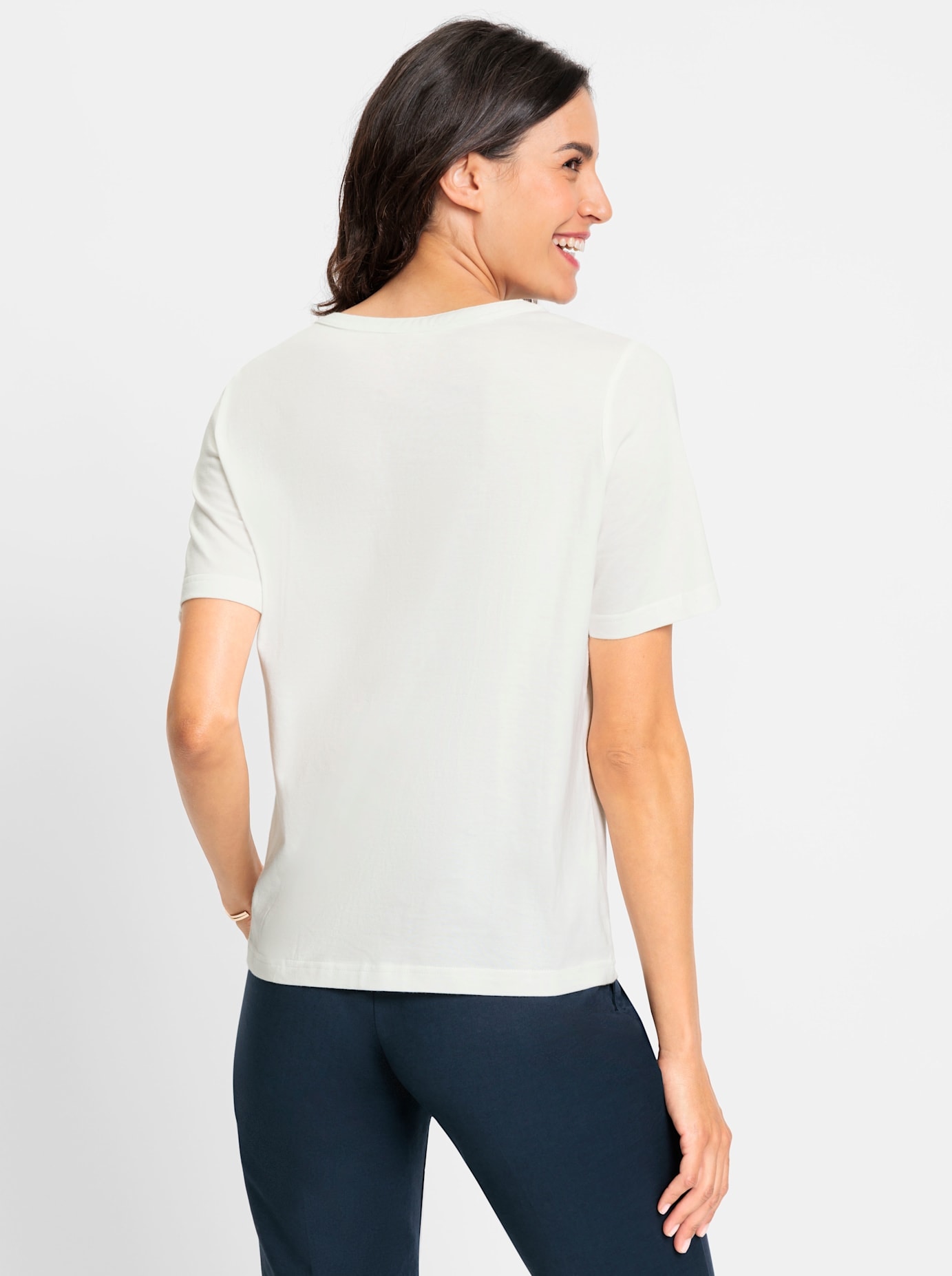 Inspirationen Rundhalsshirt »Kurzarm-Shirt«, (1 tlg.)