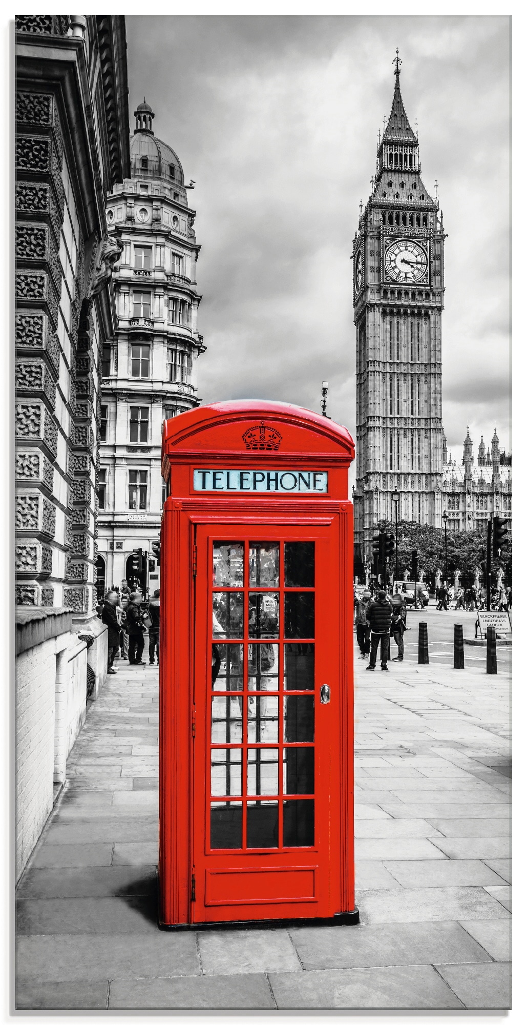 Glasbild »London Telefonzelle I«, Architektonische Elemente, (1 St.), in verschiedenen...