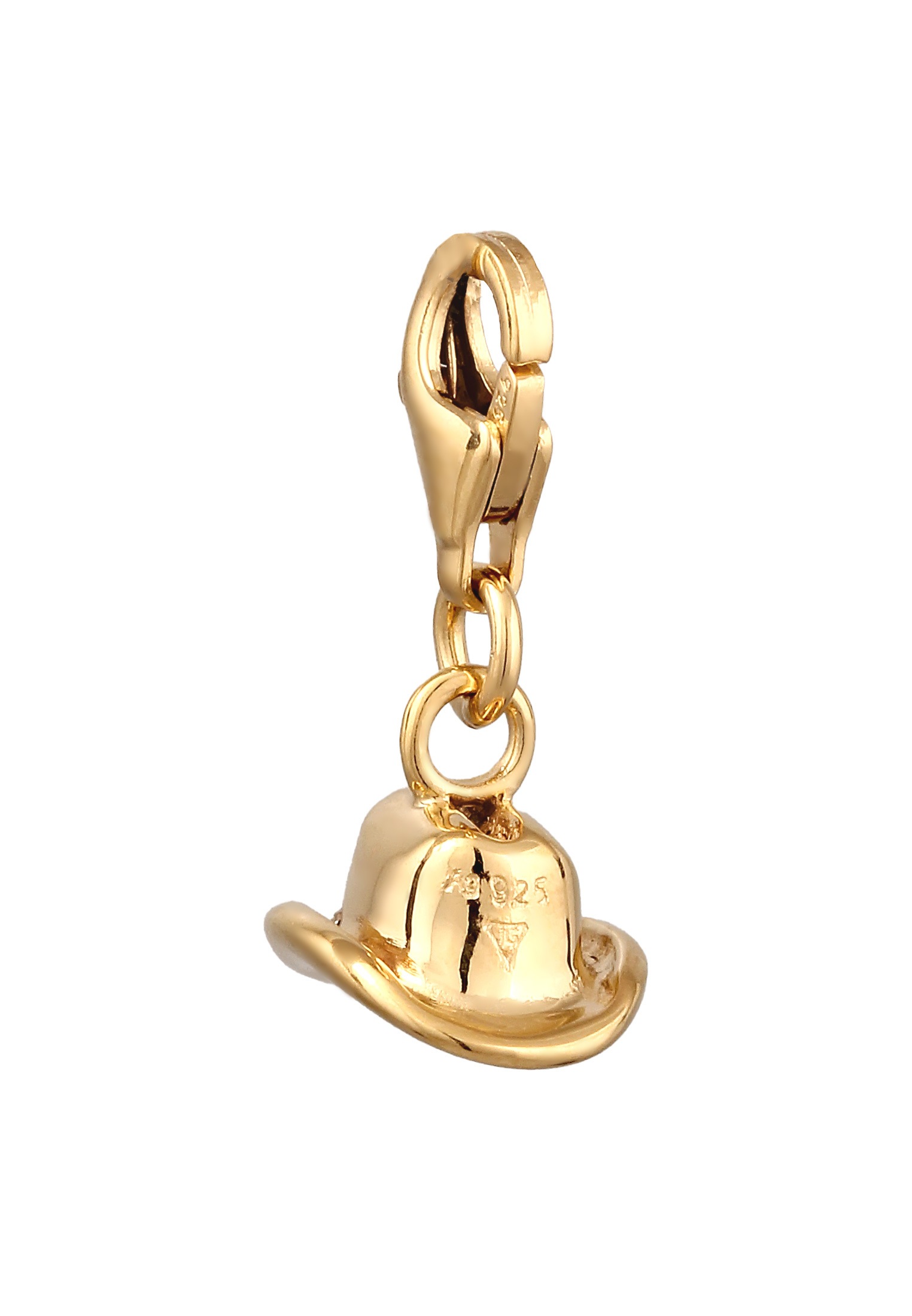 Elli Charm-Einhänger »Charm Cowboy Hut Glas Kristalle Weiß 925 Sterling Silber«