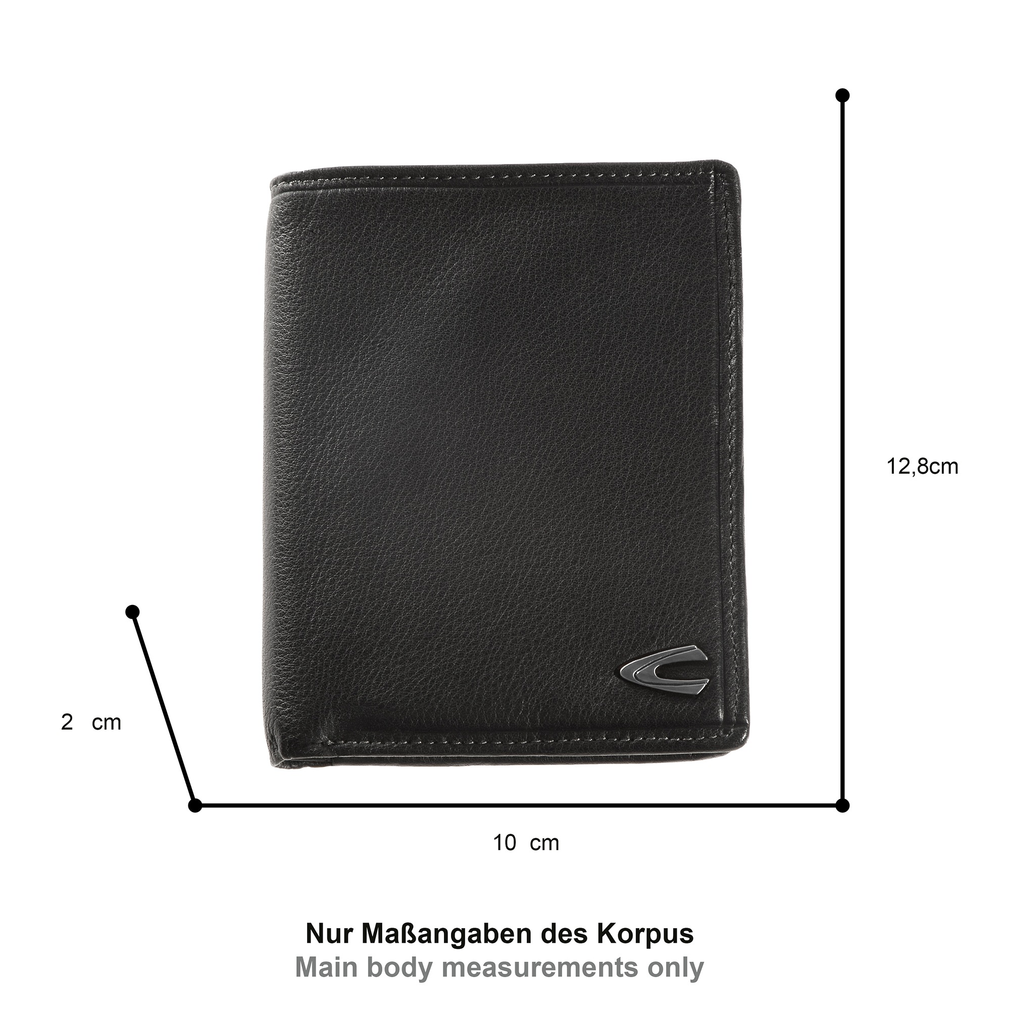 camel active Geldbörse »Vegas« aus hochwertigem Rindsleder mit Metall Logo