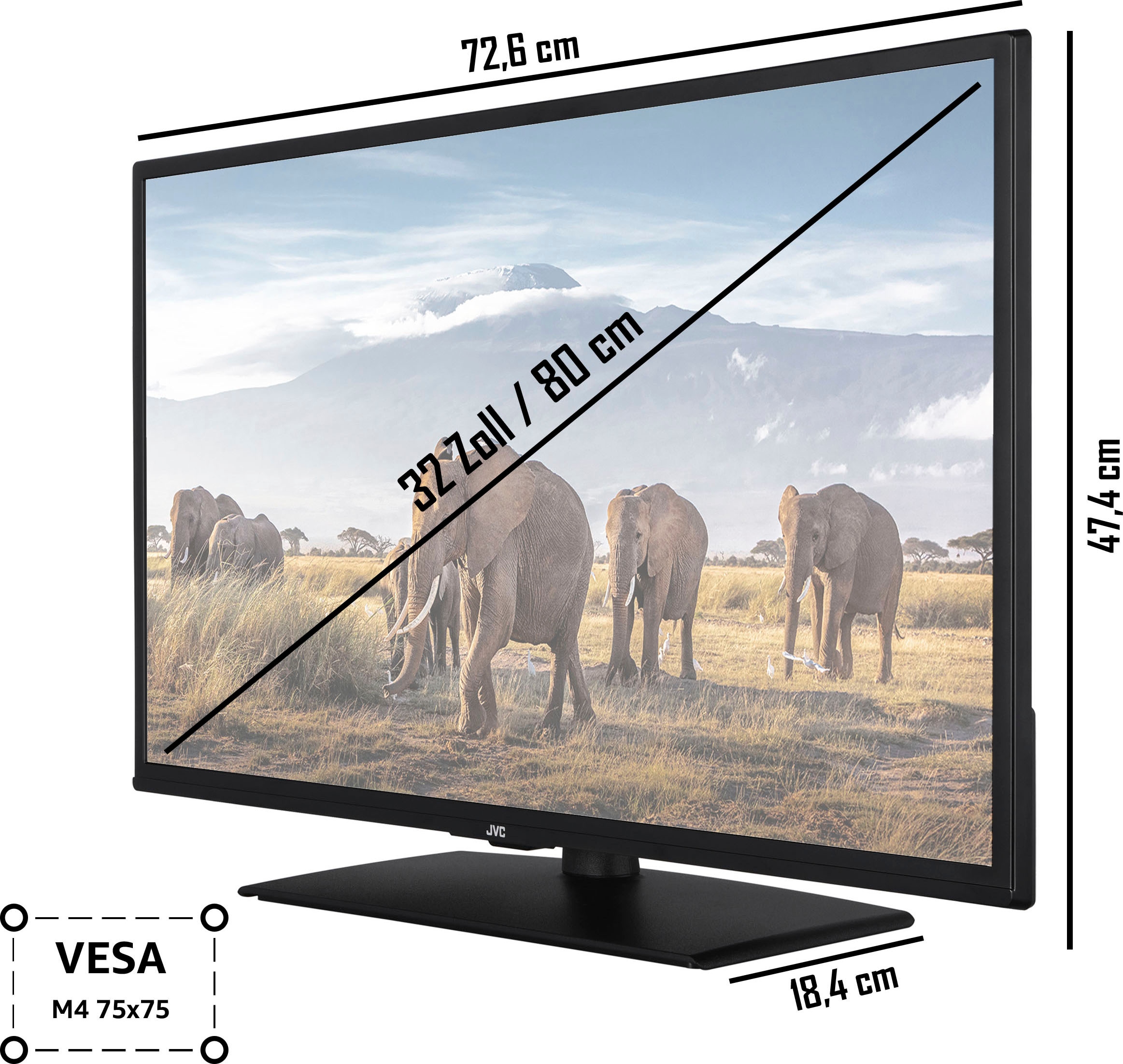 JVC LED-Fernseher »LT-32VH5157«, 80 cm/32 Zoll, HD ready, Smart-TV