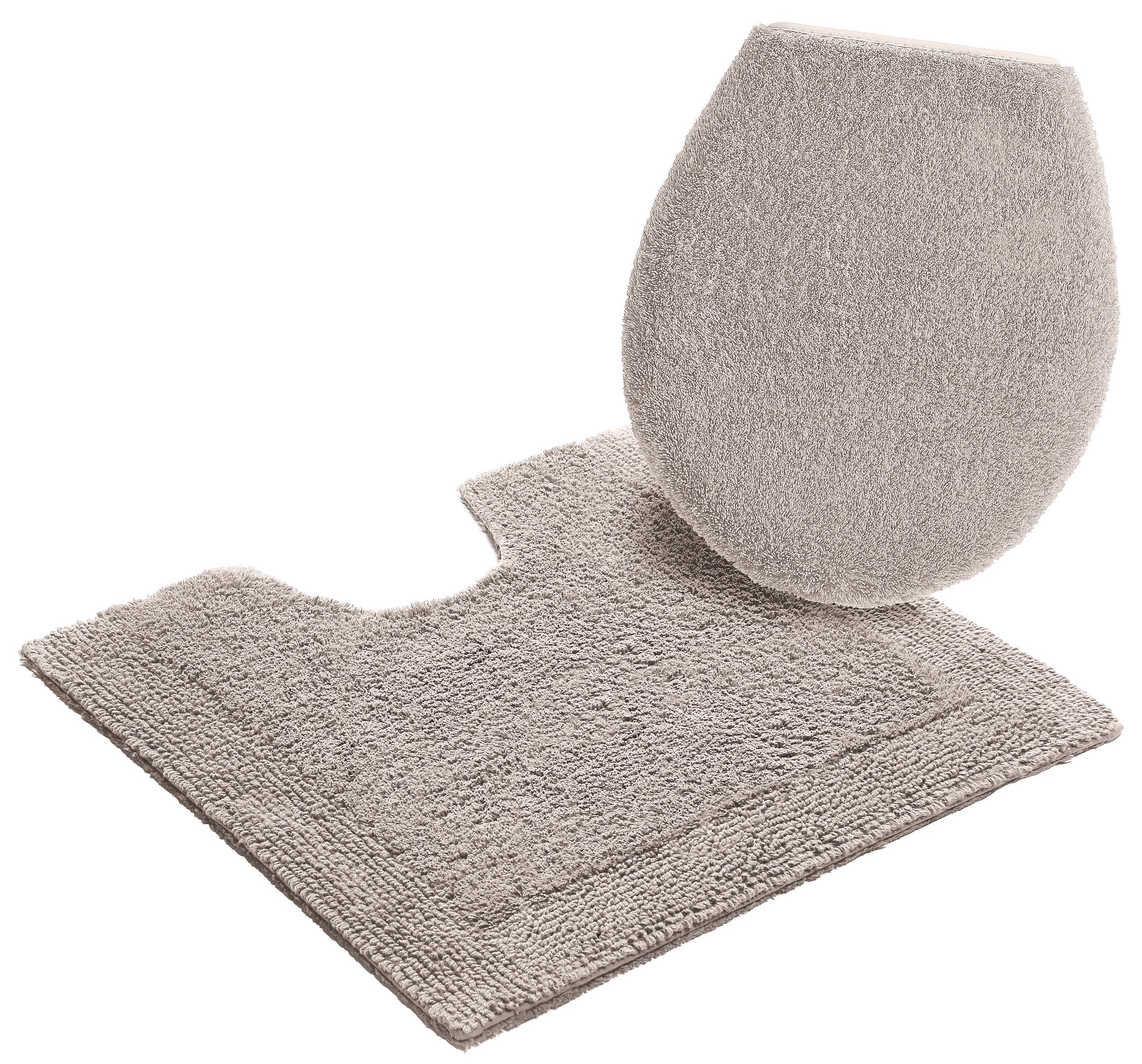 my home Badematte »Kapra, Badvorleger, Badezimmer Teppich«, beidseitig nutzbar-fußbodenheizungsgeeignet-strapazierfähig, mit Bordüre, Badteppich, Badematte, Baumwolle