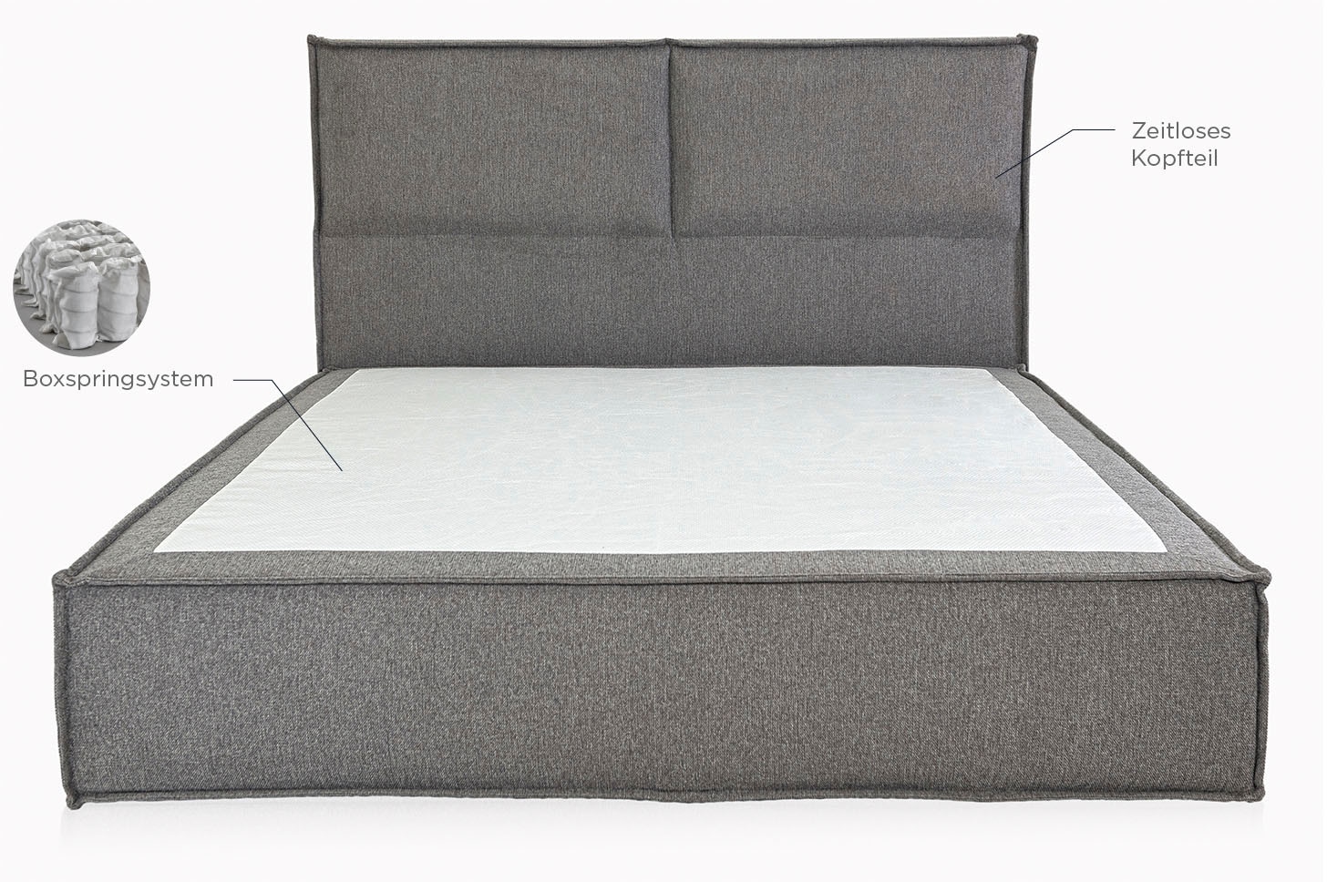 Home affaire Boxspringbett »Sophielle, erhältlich in den Breite 160, 180 & 200cm« inkl. Topper und Taschen-Federkernmatratze