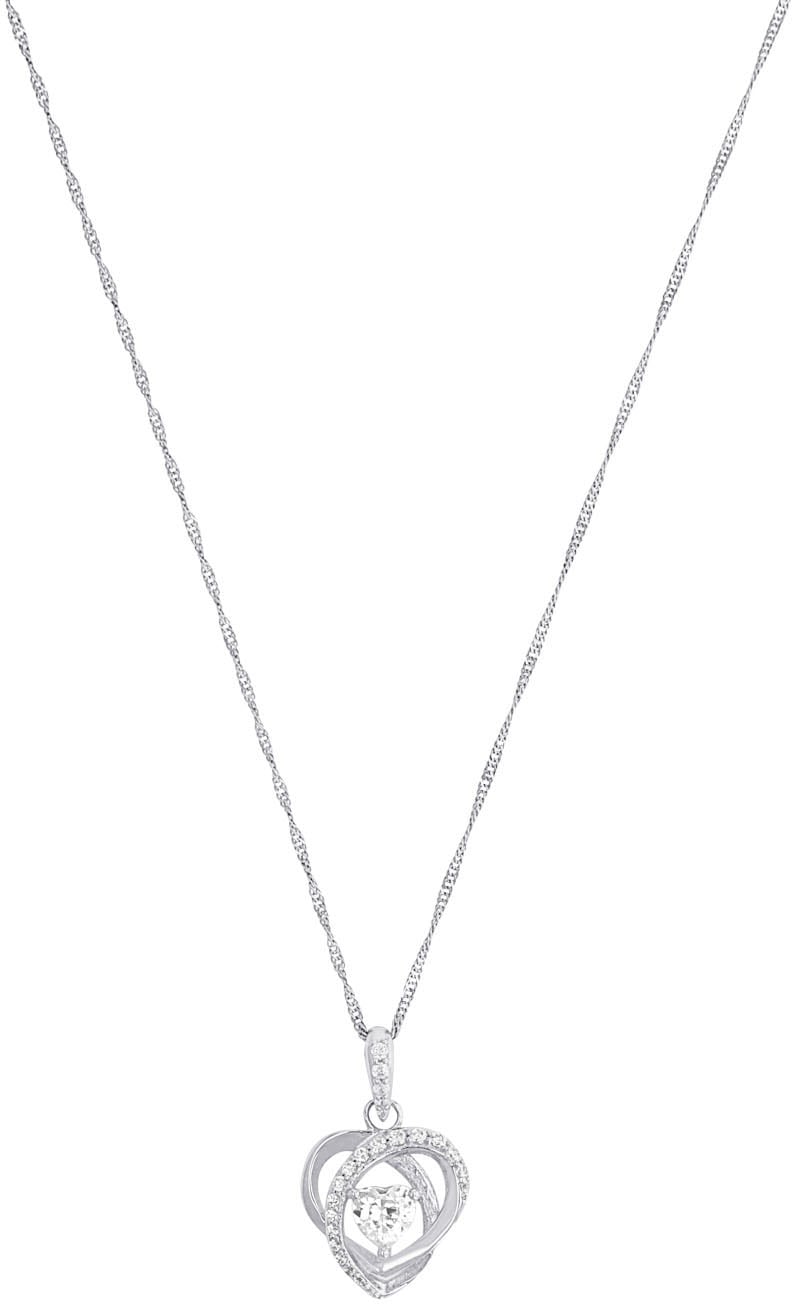 Amor Kette mit Anhänger »Herz« mit Zirkonia (synth.)