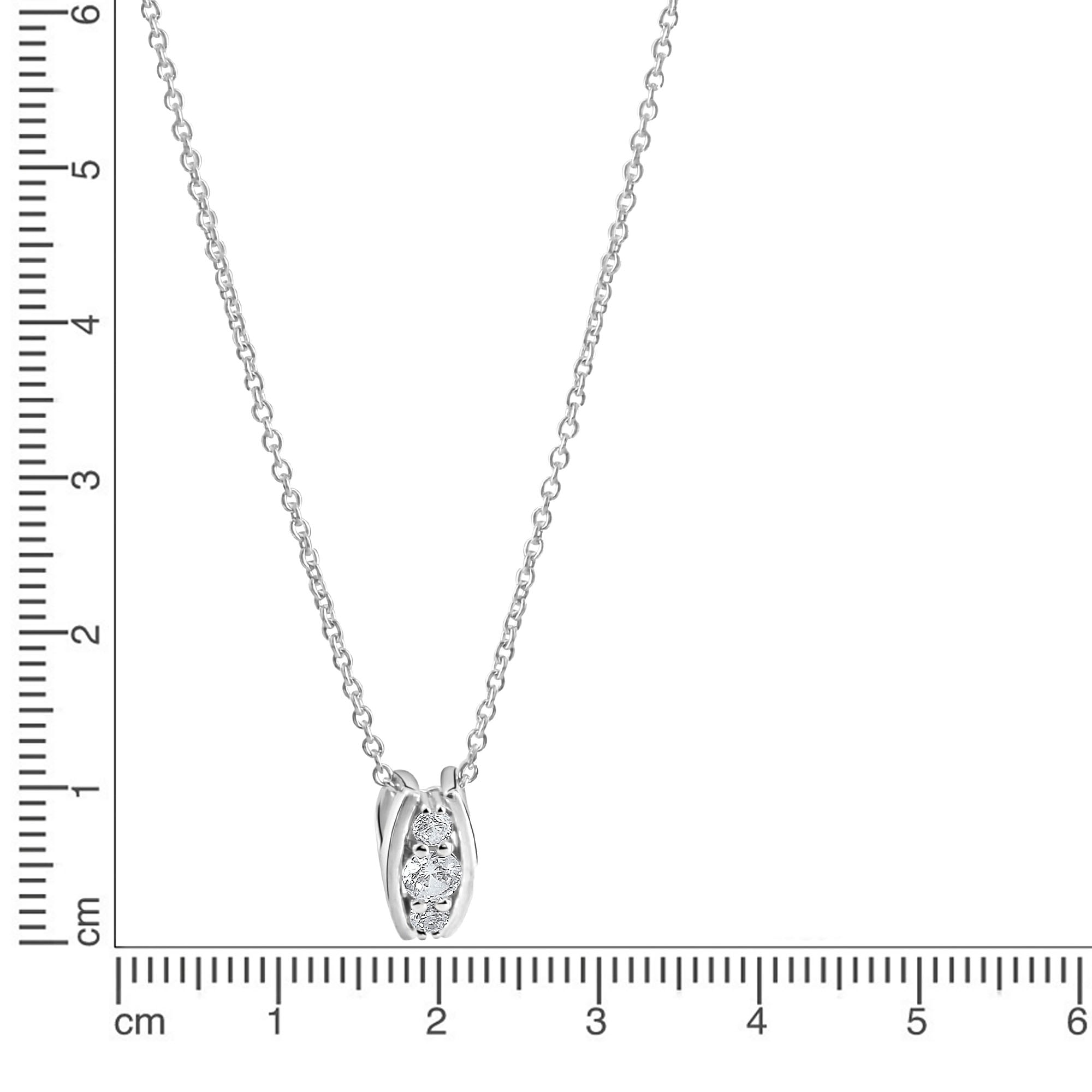 Firetti Kette mit Anhänger »Schmuck Geschenk Silber 925 Halsschmuck Halskette Ankerkette«, mit Zirkonia (synth.)
