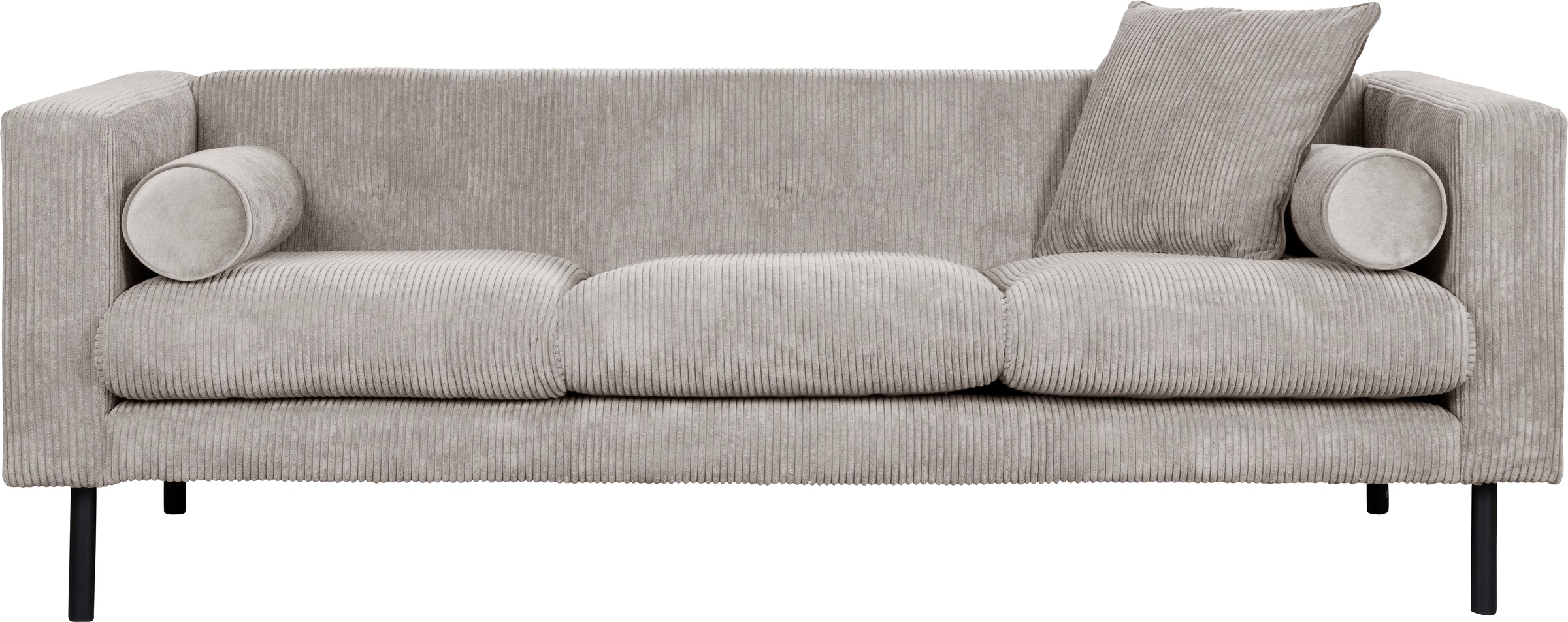Guido Maria Kretschmer Home&Living 3-Sitzer »Lillibeth Designsofa mit Wellenunterfederung, Maße B/T/H: 218/74/83 cm«, Zierkissen als Wendekissen, Bezug Samtoptik oder Cord
