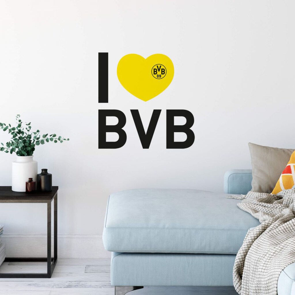 Wall-Art Wandtattoo »Fußball I love BVB«, (1 St.)