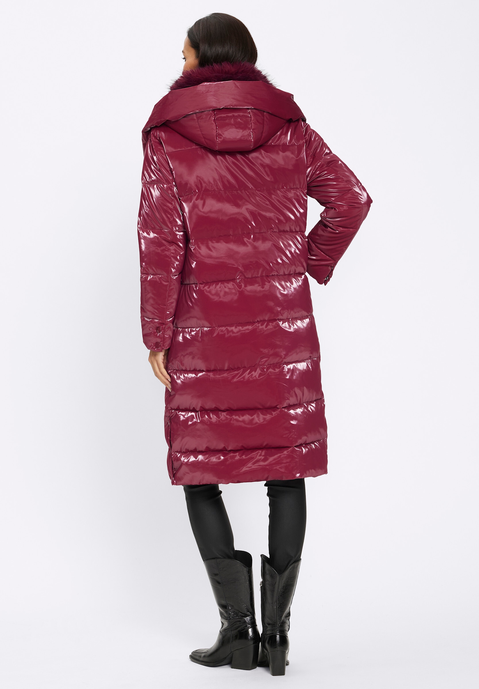 heine Steppjacke »Steppmantel Steppmantel mit Seitenschlitzen« Abnehmbare Kapuze