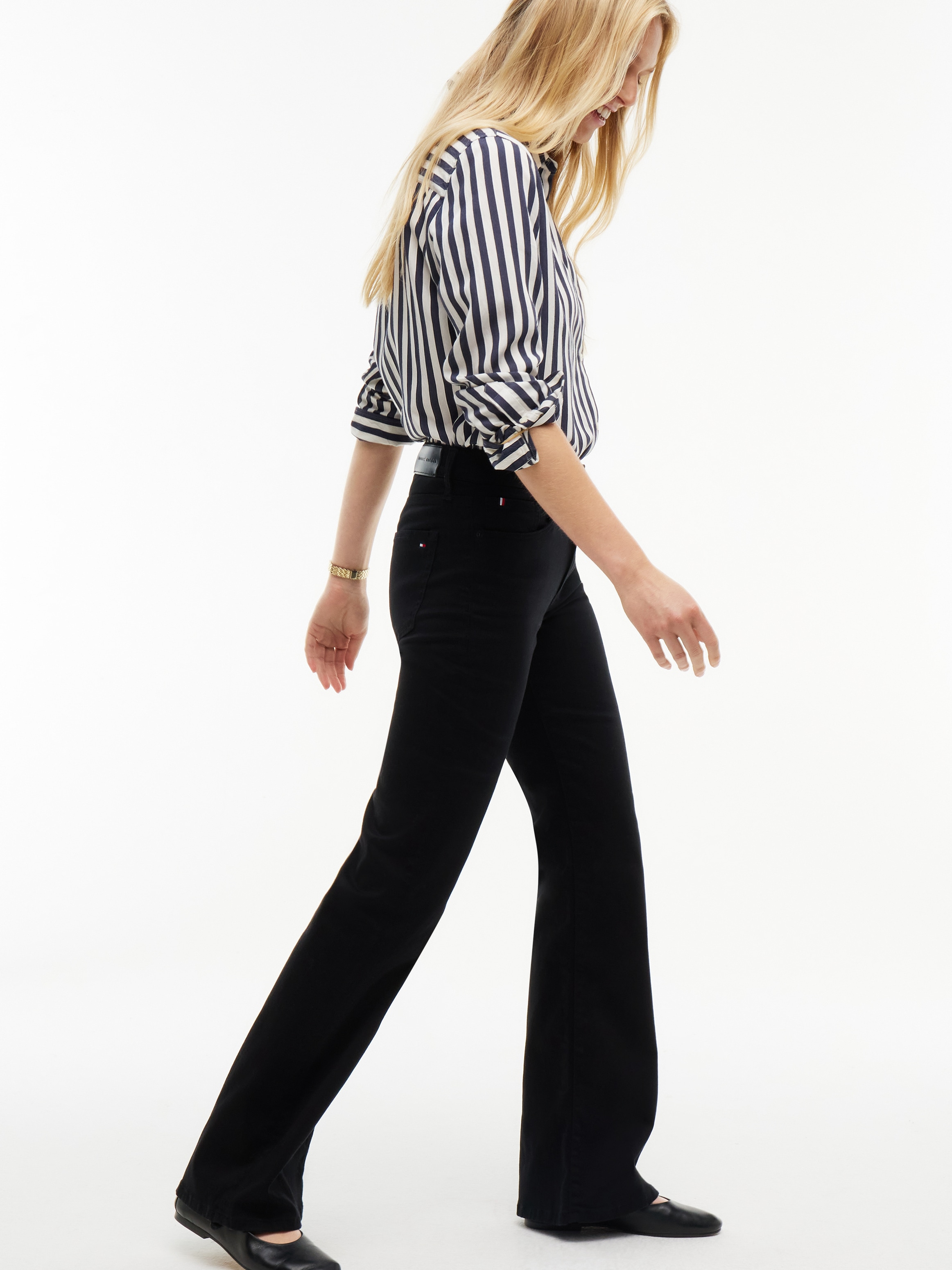 Tommy Hilfiger Bootcut-Jeans »LUNA MID RISE FLARE STAY BLACK« Baumwollmischung, in ausgestellter Form, mid waist