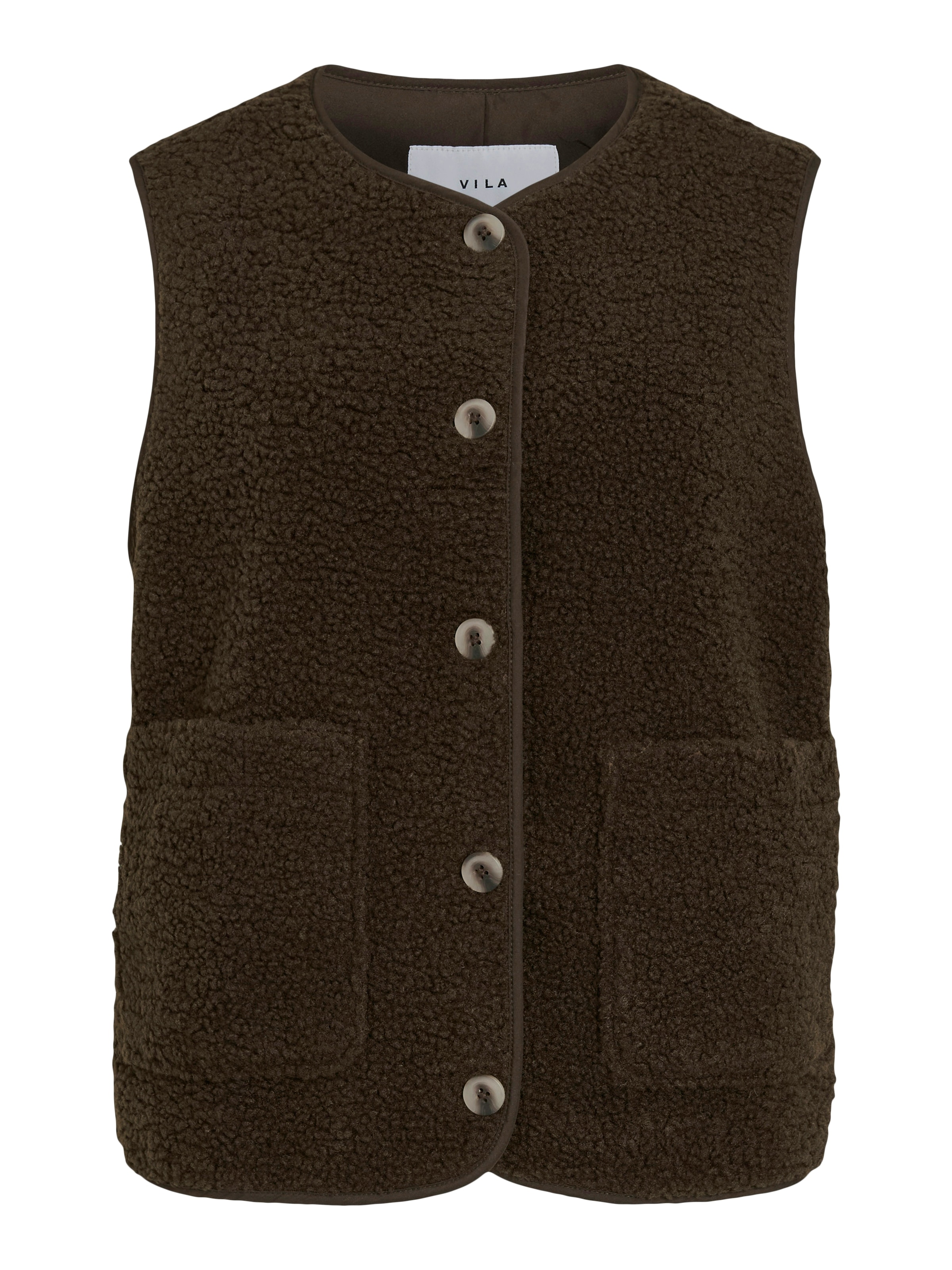 Vila Plüschweste »VIADA TEDDY WAISTCOAT - NOOS« Plüsch, Kunstfaser, regular fit