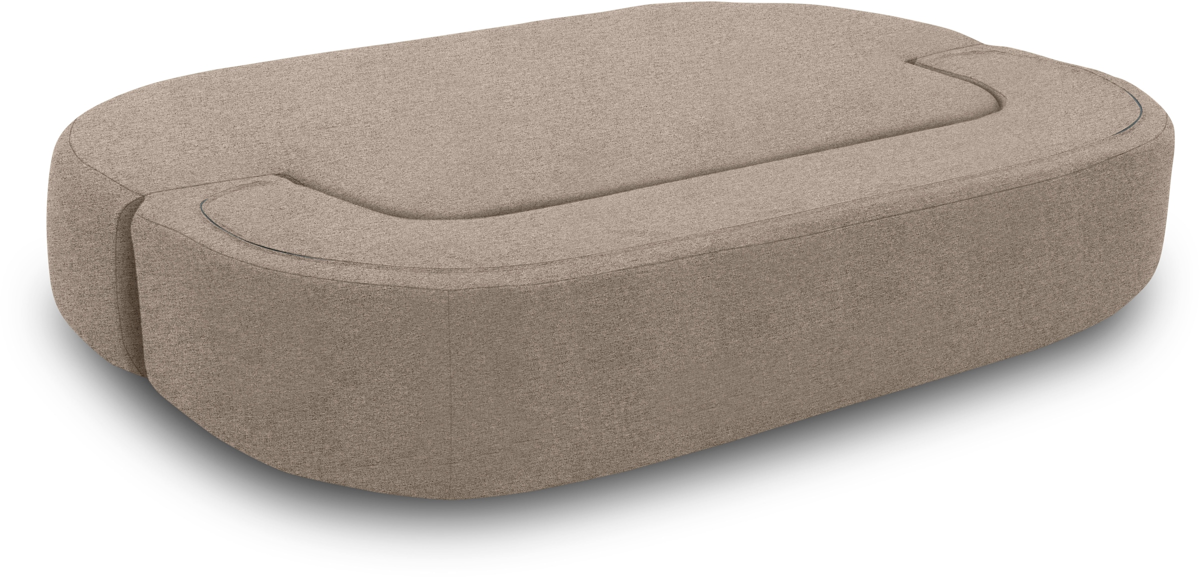 INOSIGN Schlafsofa »Denair oval Federkern, Bettsofa, organisches Design. Breite 208cm«, 2-Sitzer durch Klappen verwandeln in eine Liegefläche