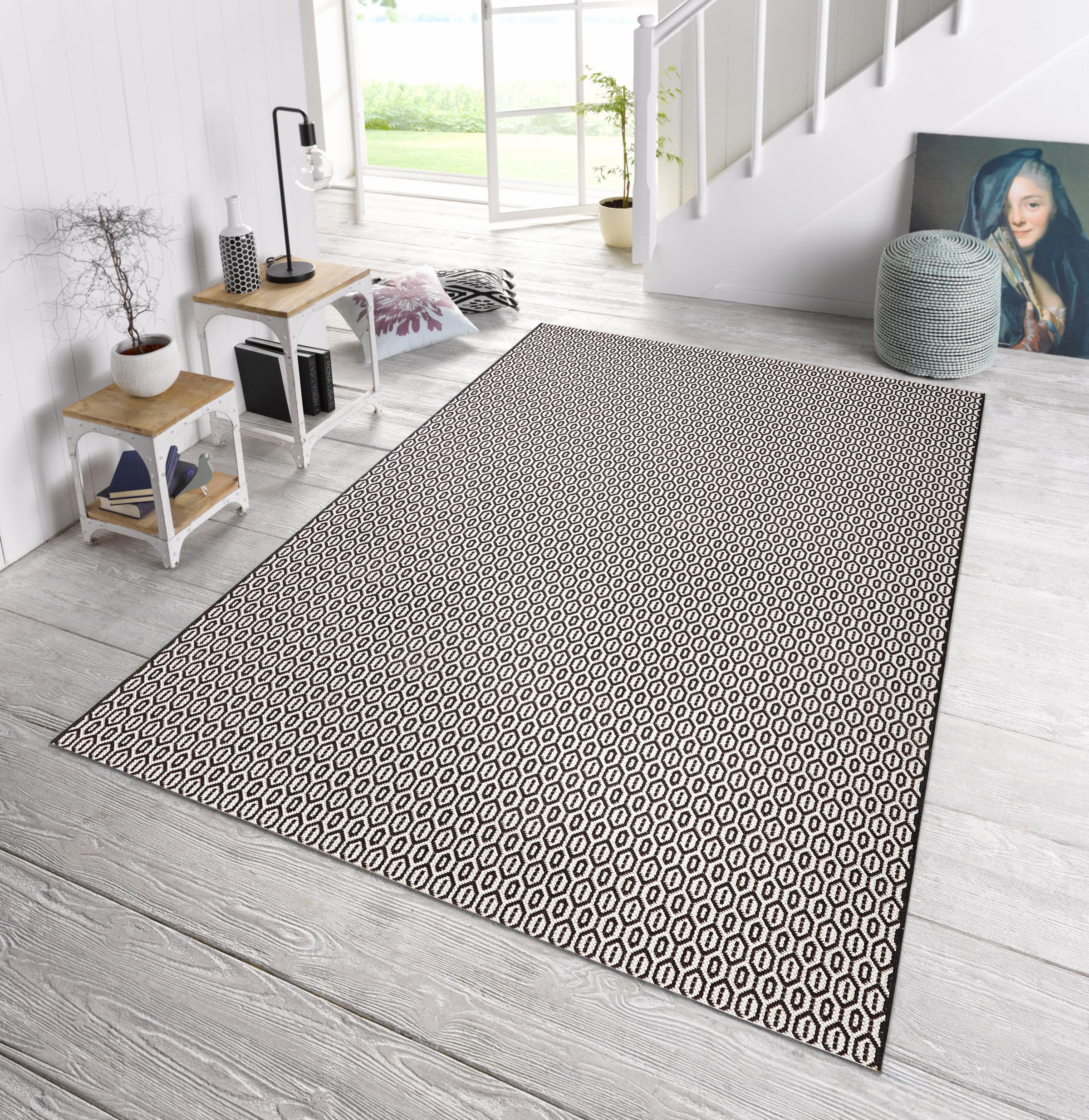 NORTHRUGS Teppich »Coin«, rechteckig, 8 mm Höhe, In-& Outdoor, Wetterfest, Balkon, Sisal-Optik, Wohnzimmer, Läufer