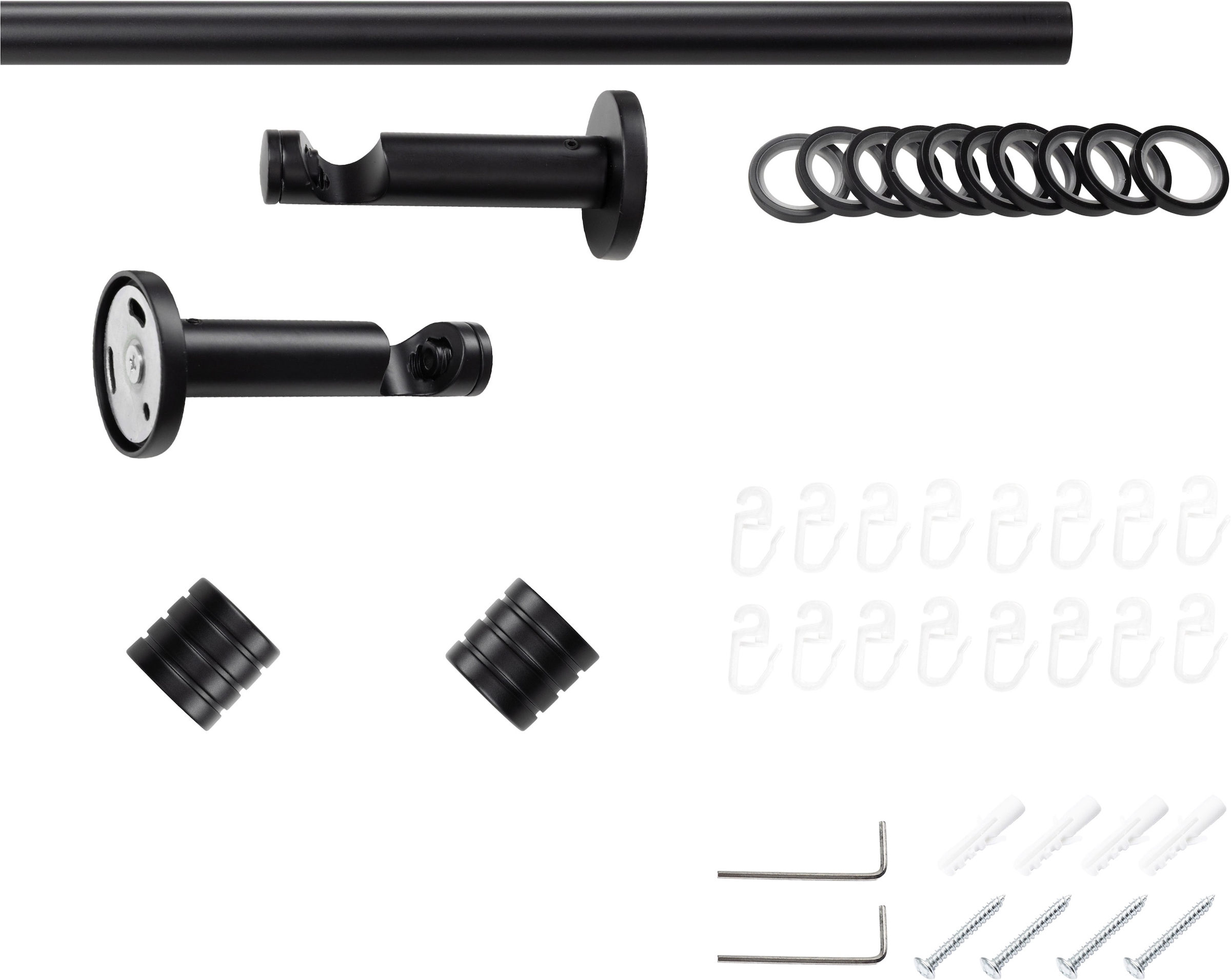 SN DECO GROUP Gardinenstange »Gardinenstange Lille Ø 19 mm, 1-läufig, Fixmaß, verschraubt« Ø 19 mm Fixmaß;kürzbar
