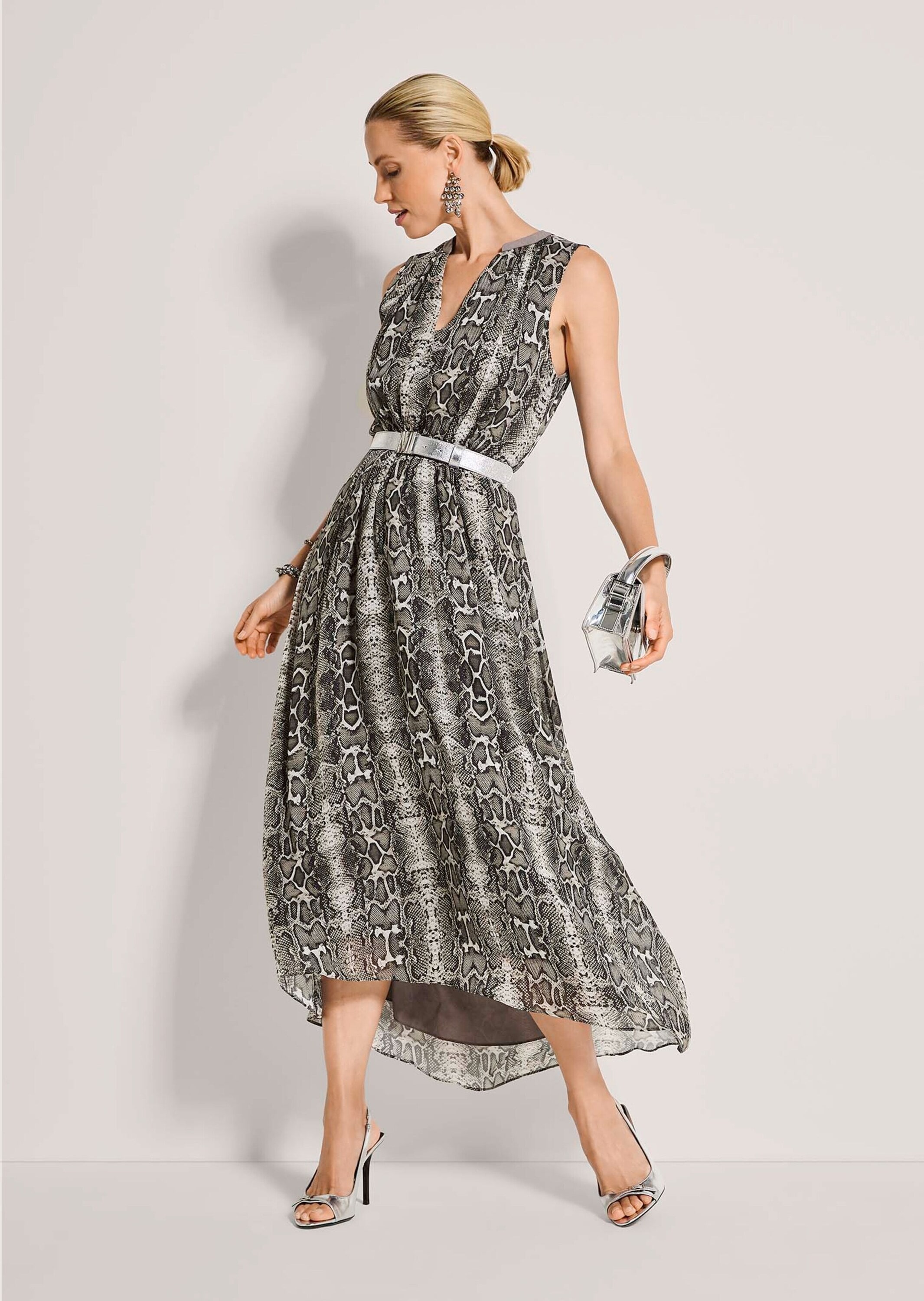 MADELEINE Midikleid »Chiffonkleid Sommerkleid mit Schlangenmuster«