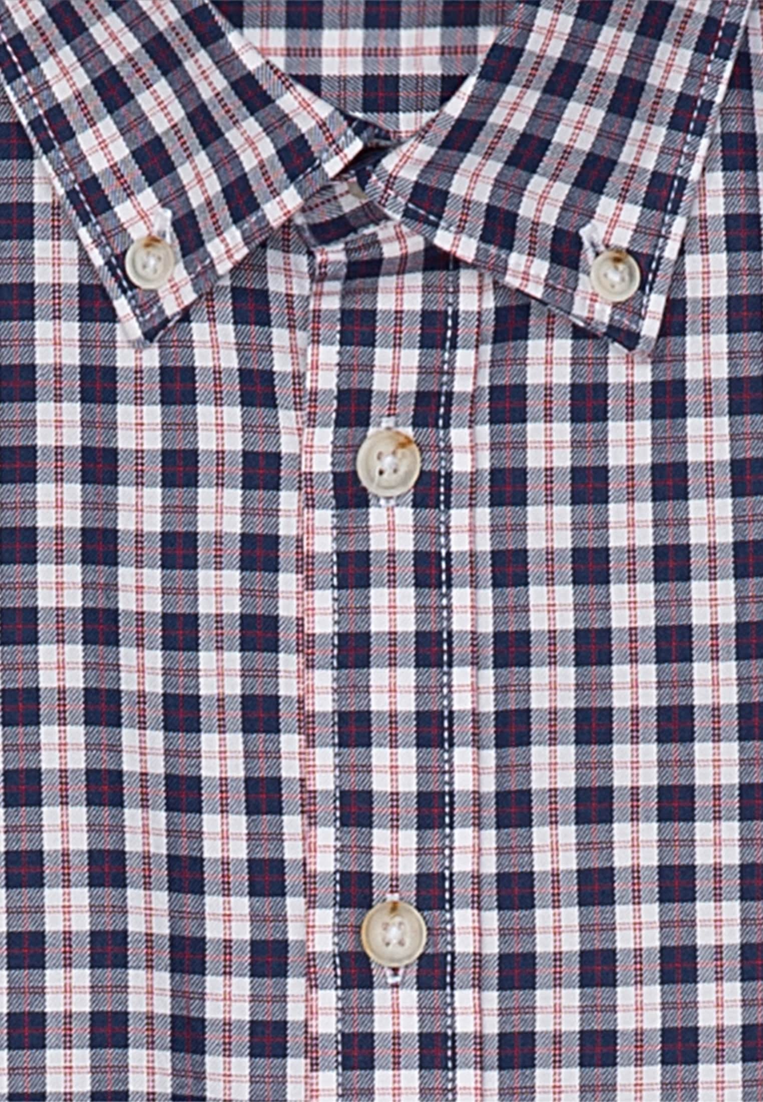 seidensticker Businesshemd »Schwarze Rose«, Regular Kurzarm Button-Down-Kragen Karo