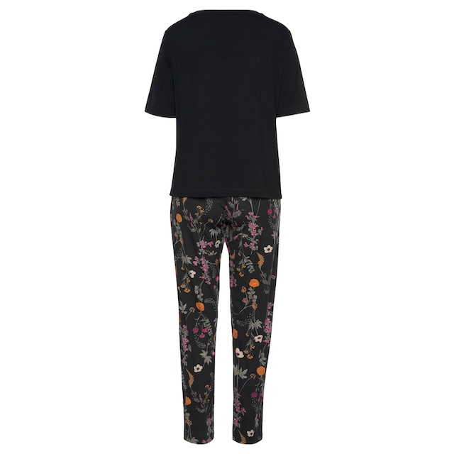LASCANA Pyjama, (2 tlg., 1 Stück), mit Wildblumen Muster kaufen bei OTTO