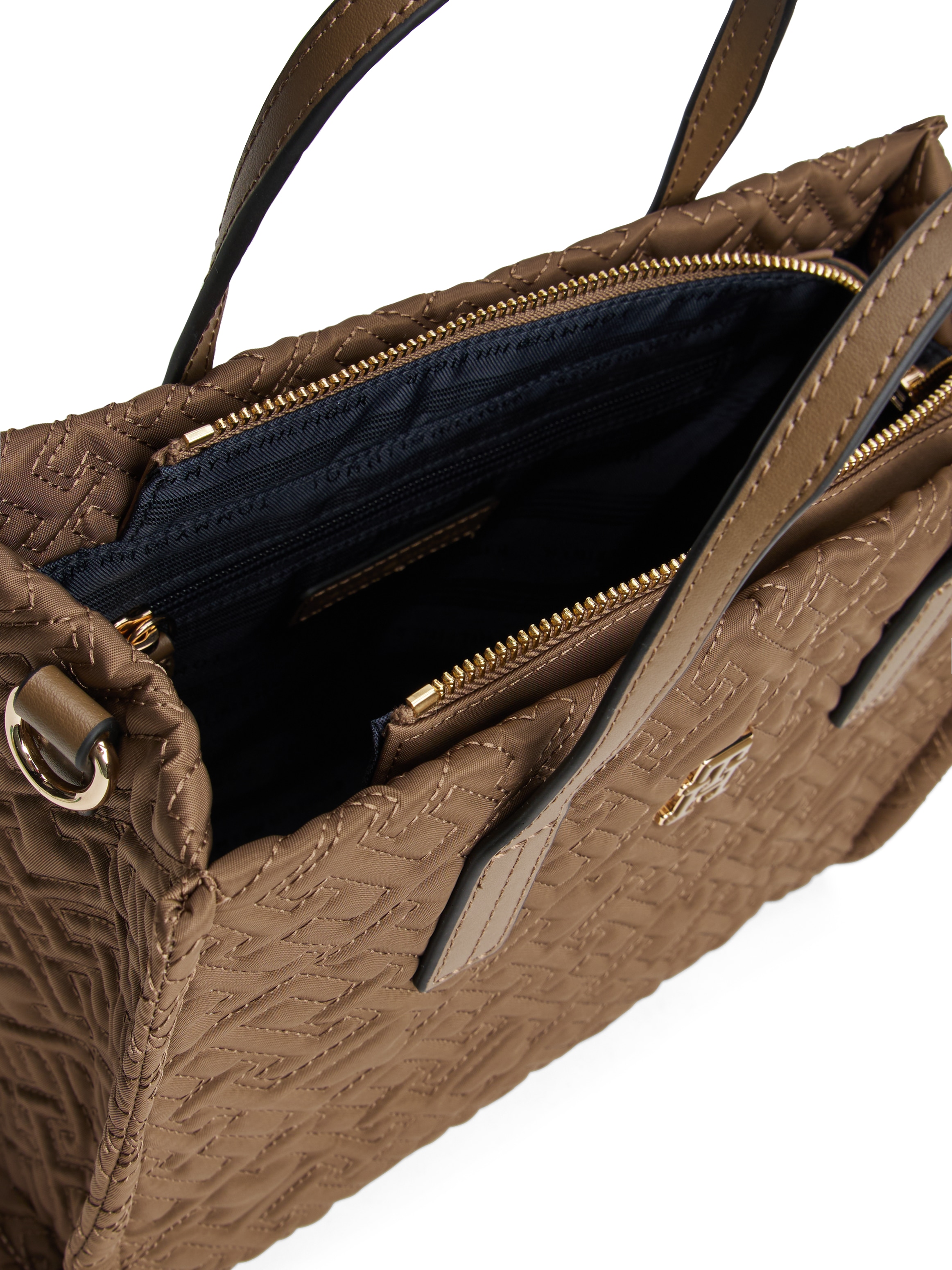 Tommy Hilfiger Tragetasche »TH CITY MINI TOTE MONO NYLON« , Damen Schultertasche, Businesstasche mit TH-Logoprägung