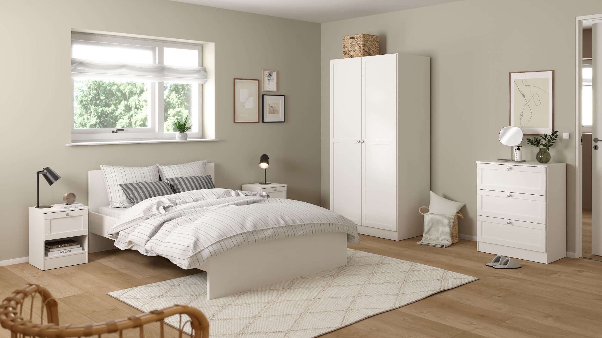 Home affaire Nachtkommode »Billund, Nachttisch, mit 1 Schublade« Modernes, elegantes Design und verschiedene Größen & Varianten