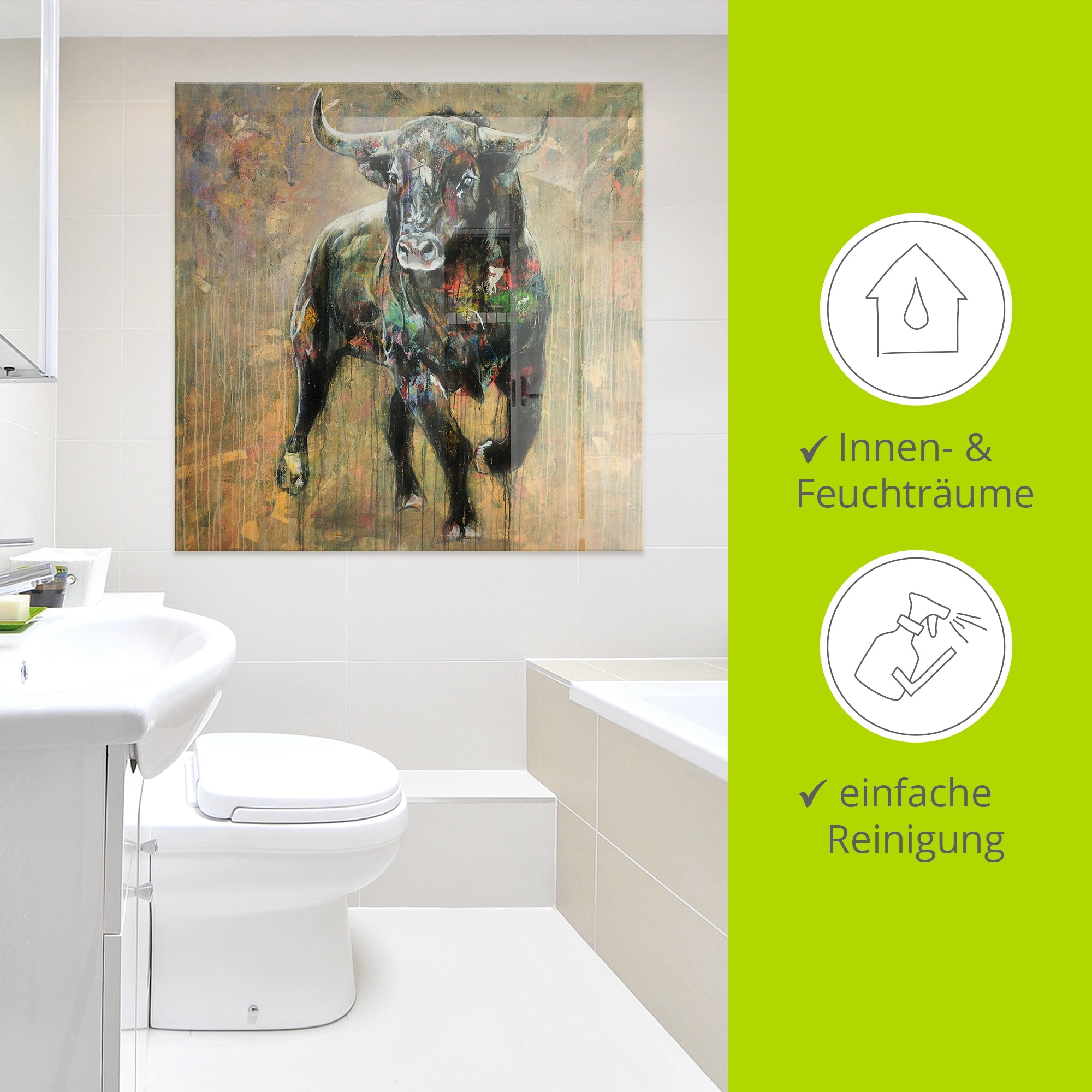 Artland Glasbild »Der Moment der Entscheidung« 1 Stk. tlg. in verschiedenen Größen