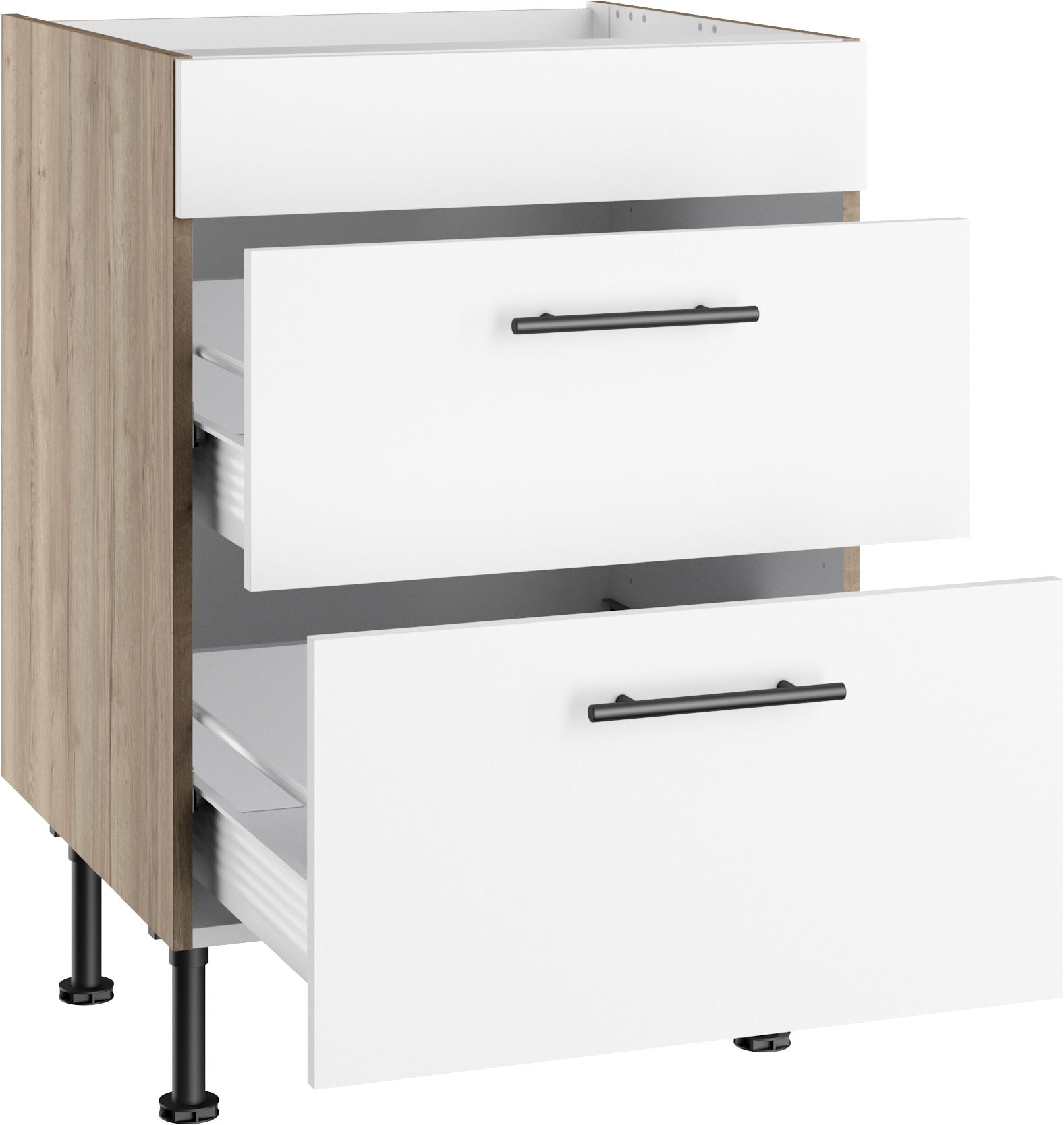 OPTIFIT Kochfeldumbauschrank »Fiona« Breite 60 cm, mit 2 Auszügen und höhenverstellbaren Stellfüßen