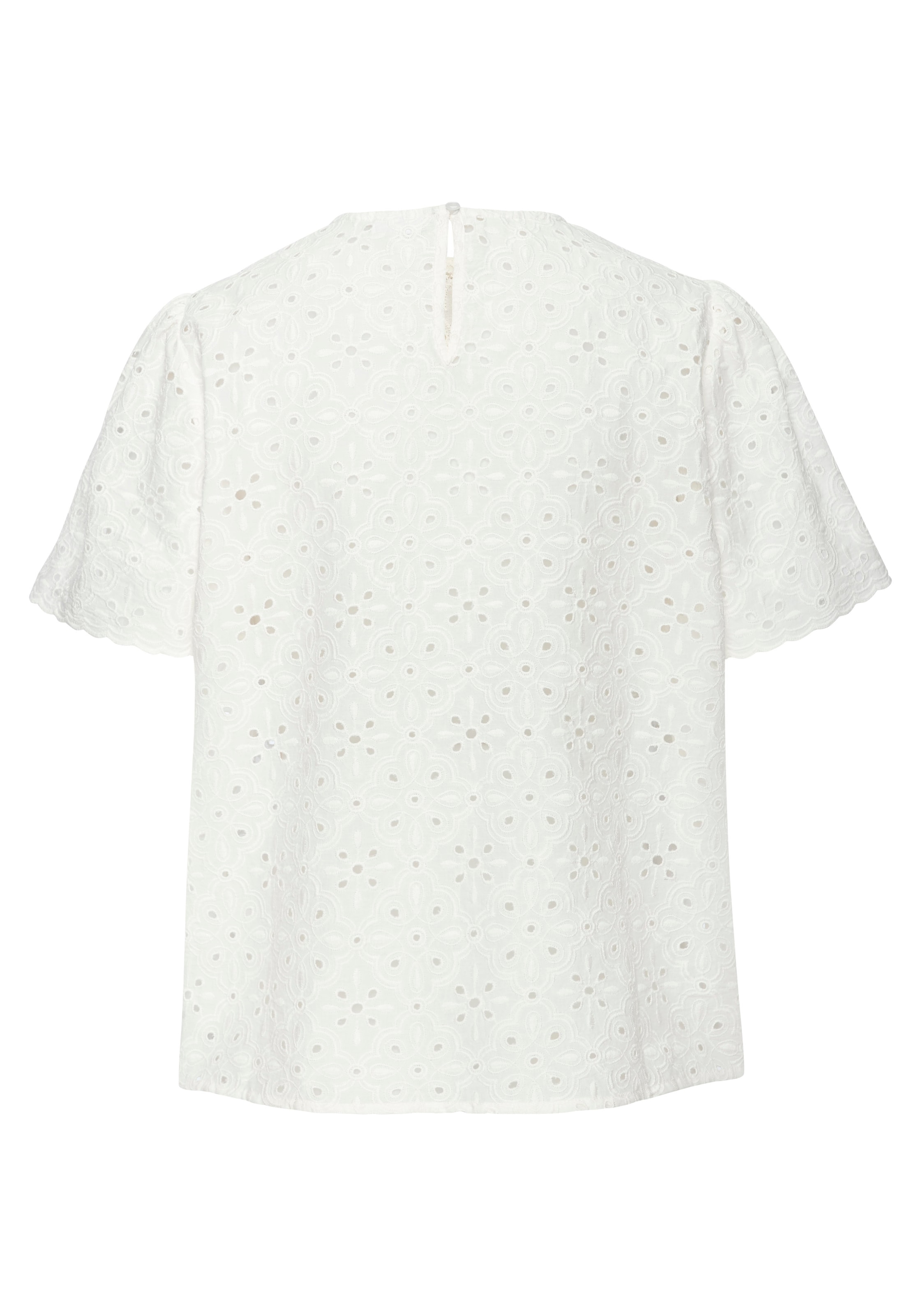 LASCANA Kurzarmbluse mit Lochstickerei, Damenbluse, casual-elegant