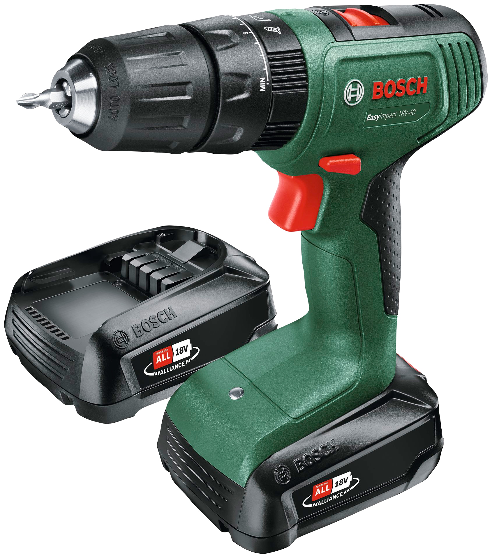 Bosch Home & Garden Akku-Schlagbohrschrauber »EasyImpact 18V-40« Inkl. Koffer, mit 2 Akkus 18V/2Ah und Ladegerät
