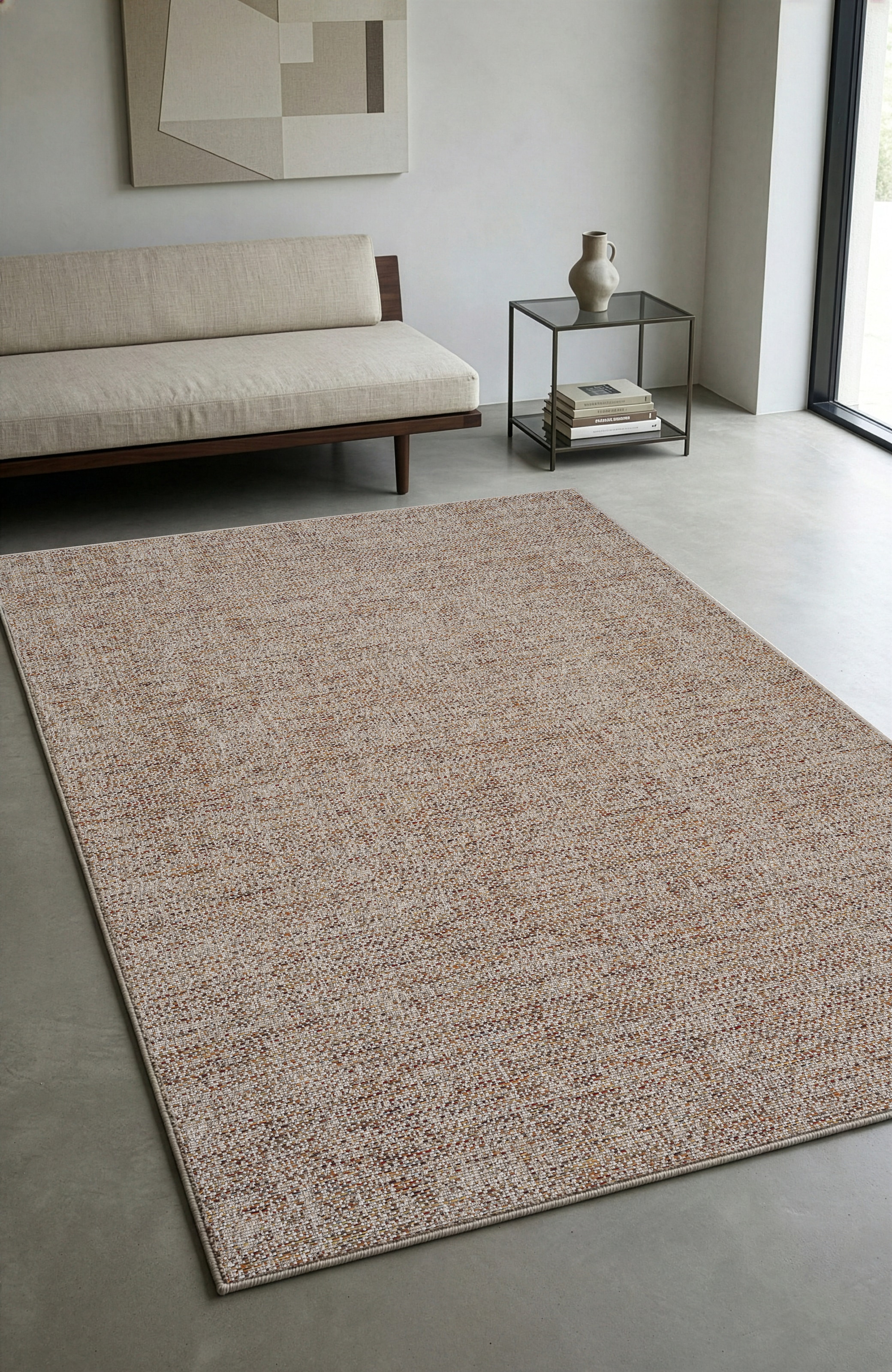 OTTO home Teppich »Lennor, In- und Outdoor geeignet, Balkon, Camping« rechteckig 8 mm Höhe Wetterfest & UV-beständig, meliert, Esszimmer, Wohnzimmer