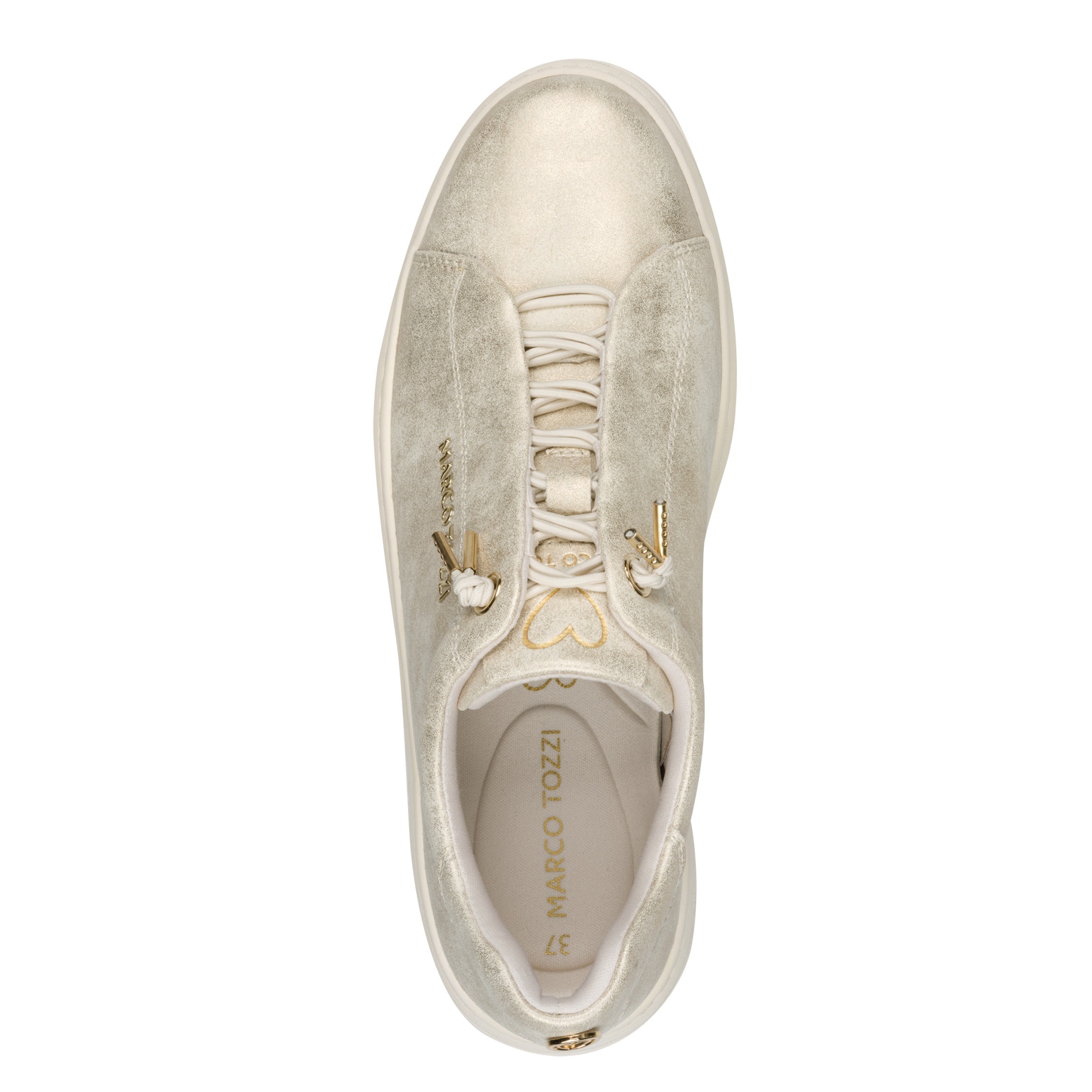 MARCO TOZZI Slip-On Sneaker  , Freizeitschuh, Halbschuh, Schnürschuh mit seitlichem Logoschriftzug