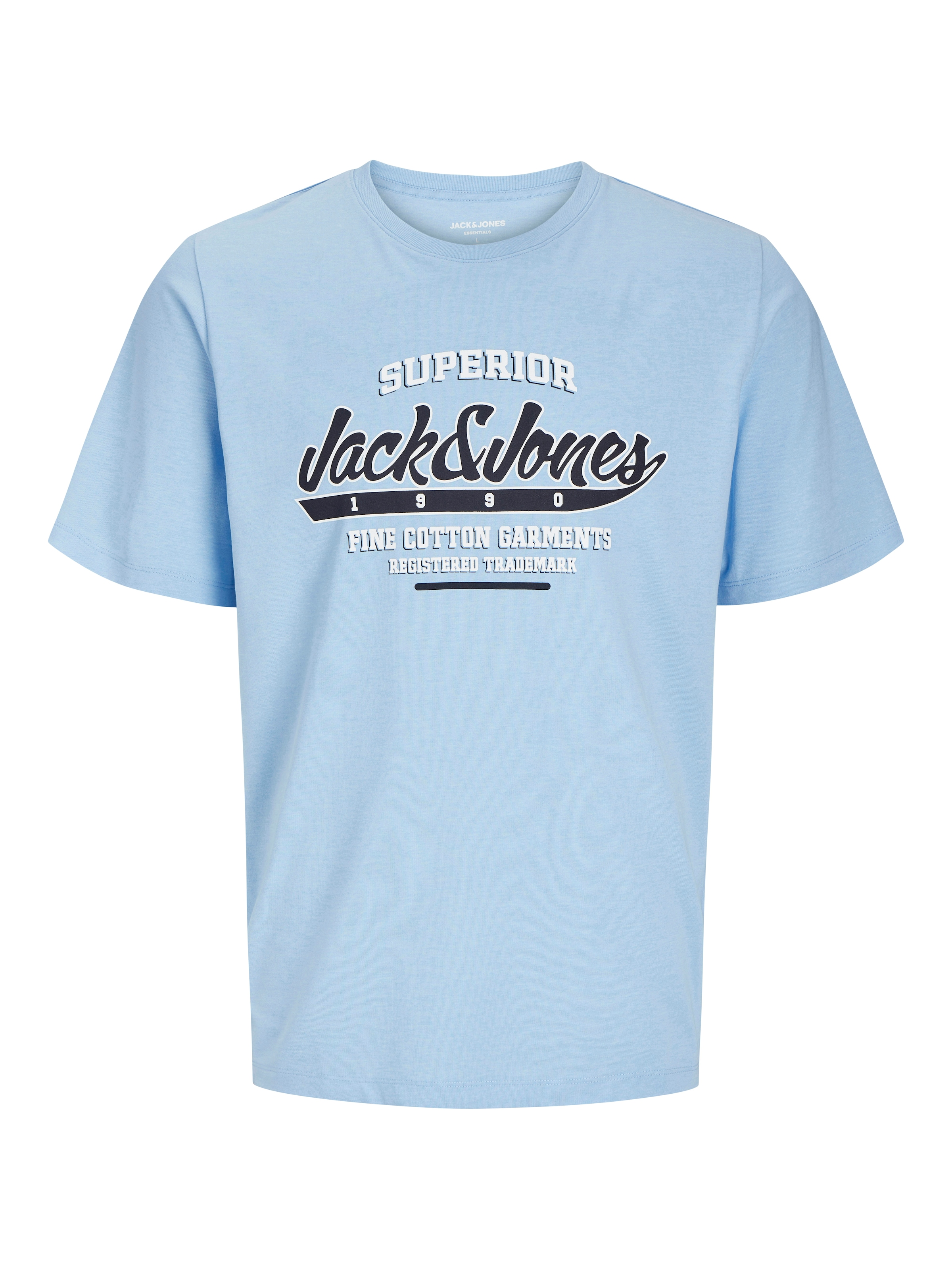 Jack & Jones Rundhalsshirt »JJELOGO TEE SS O-NECK 2 COL SS25 3PK MP«, (Packung, 3 tlg.)