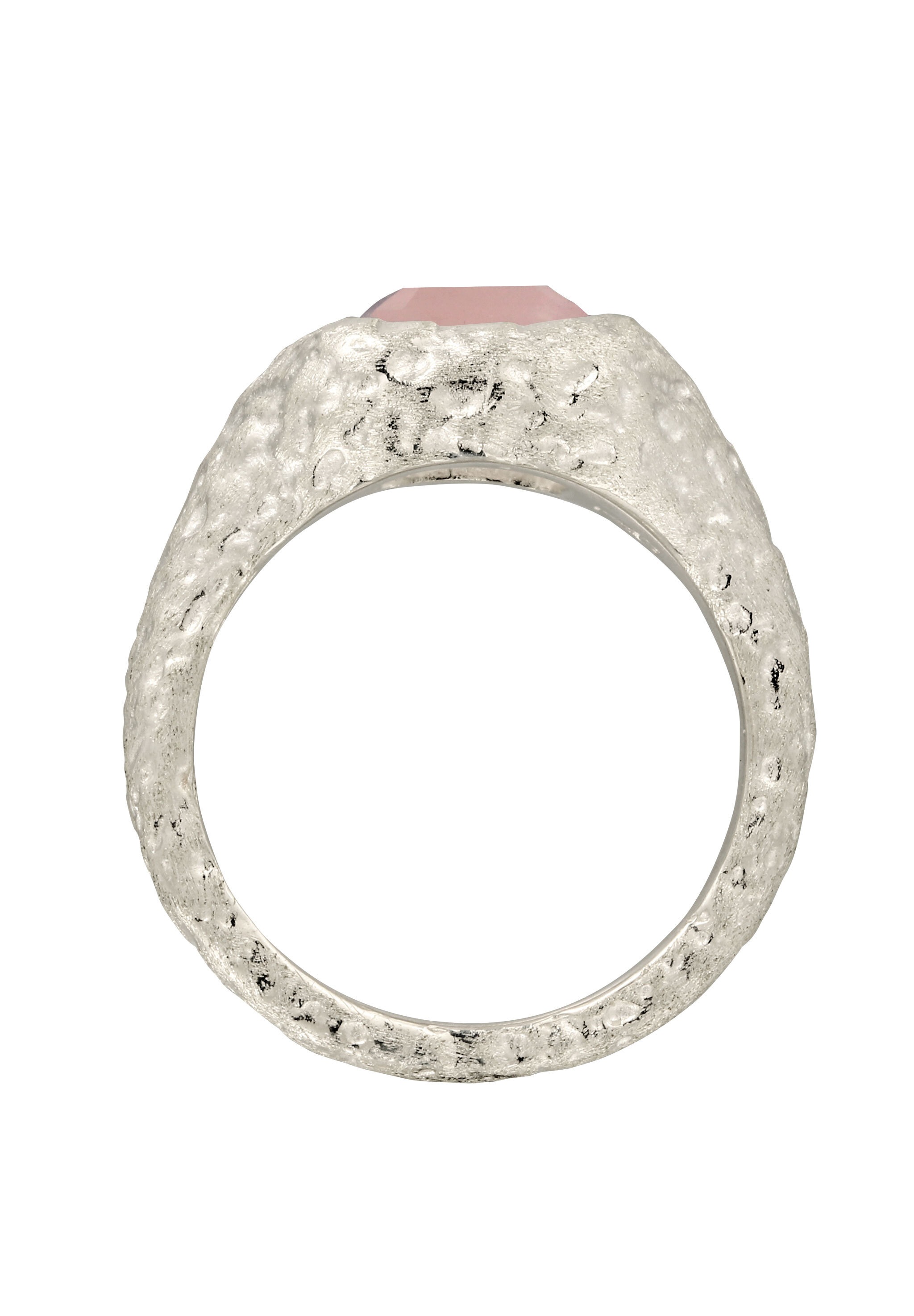 HAZE & GLORY Siegelring »Ring Quarz Rosa 925 Sterling Silber«