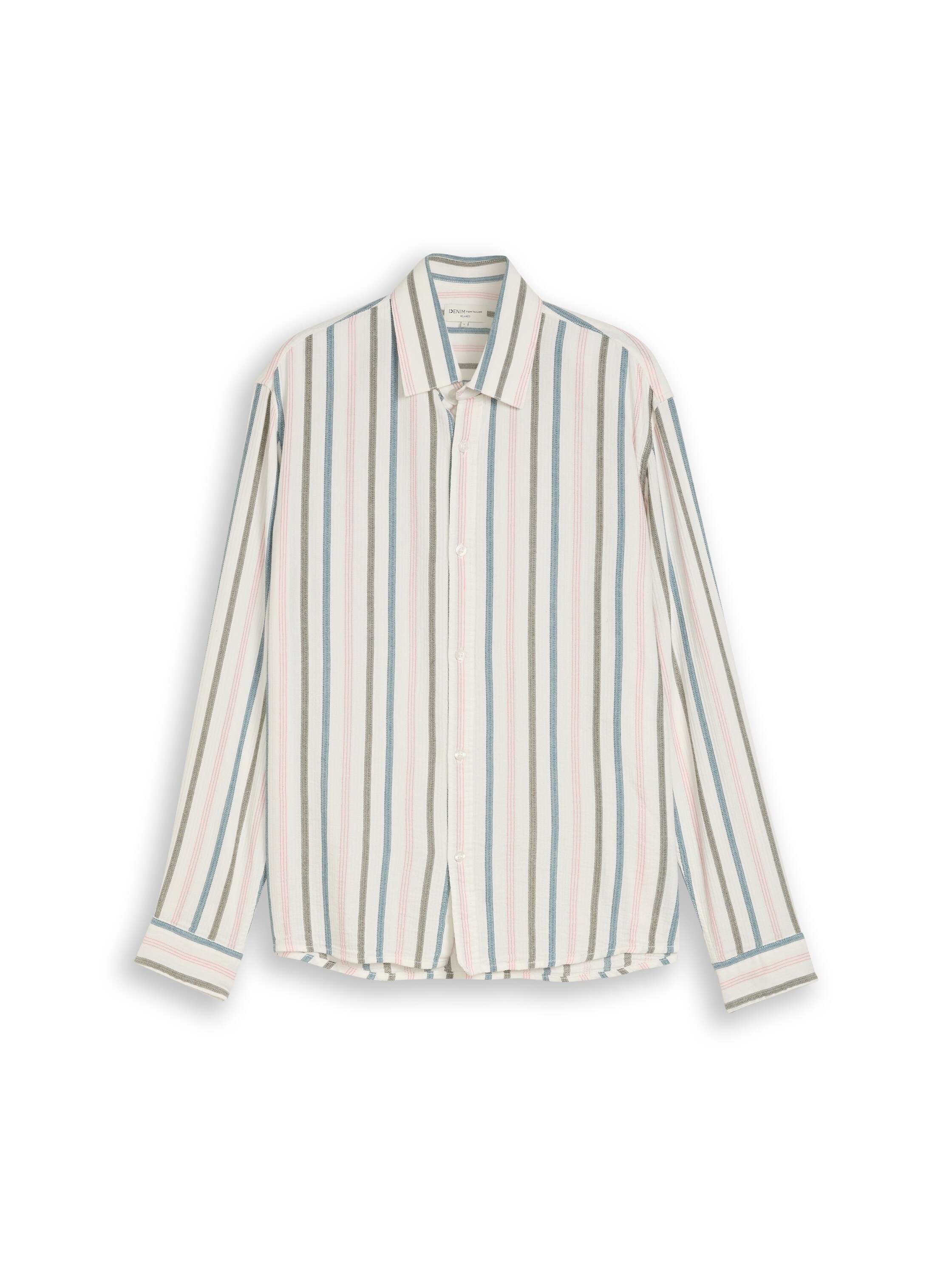 TOM TAILOR Denim Langarmshirt mit Streifen Muster