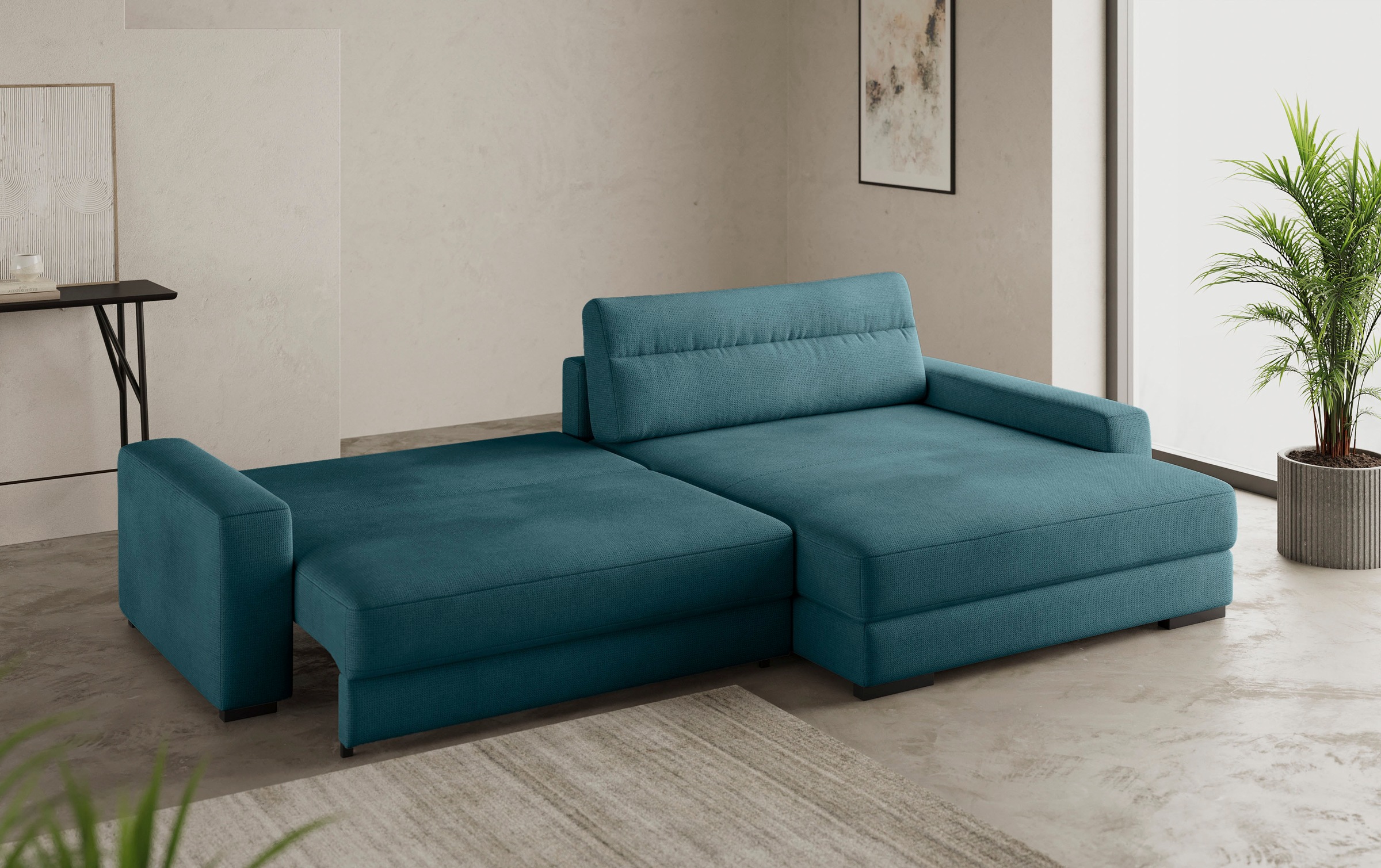 Mr. Couch Ecksofa »Marcello DuraFlex L-Form«, EasyBett, Bettkasten, Kaltschaumpolsterung, bis 140 kg belastbar