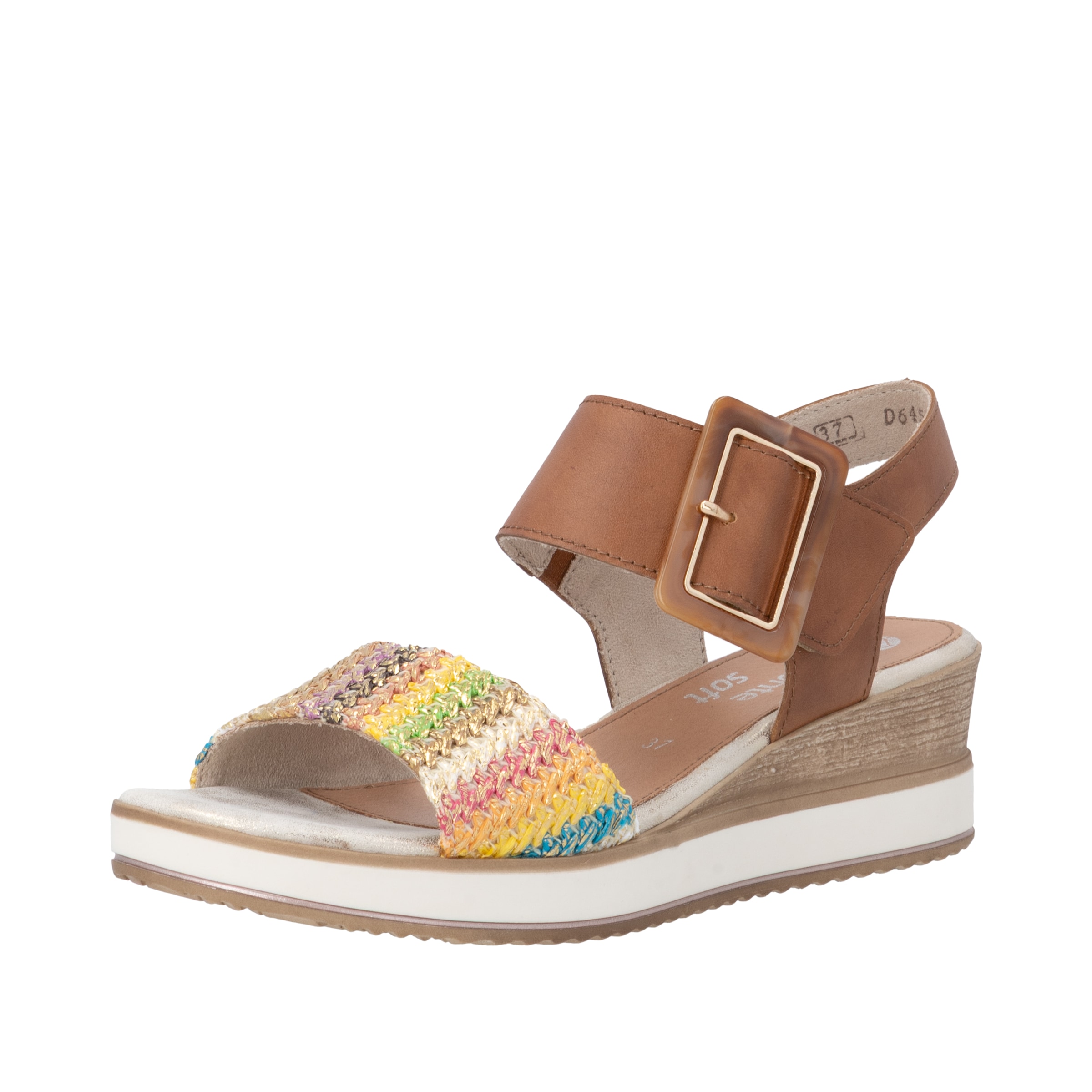 Remonte Sandalette »ELLE-Collection«  Sommerschuh, Sandale, Bequemschuh mit Klett unter der Zierschnalle