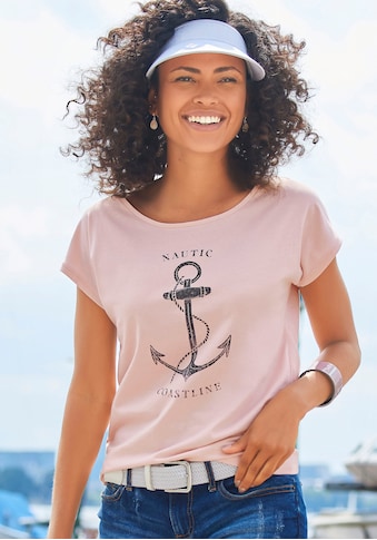 Beachtime T-Shirt, mit maritimen Druck vorn kaufen
