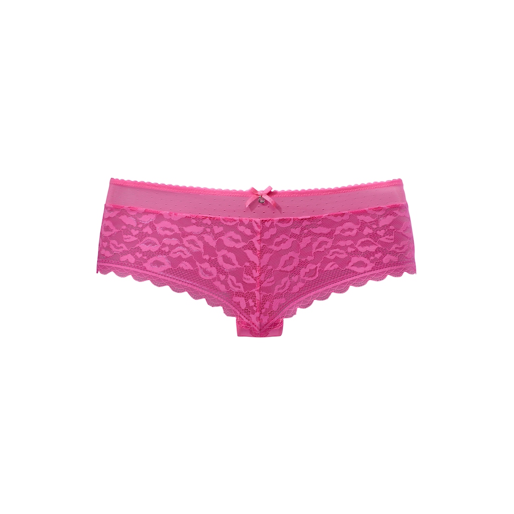 Vivance Panty, aus Spitze in Kussmund-Optik und weichem Mesh-Material