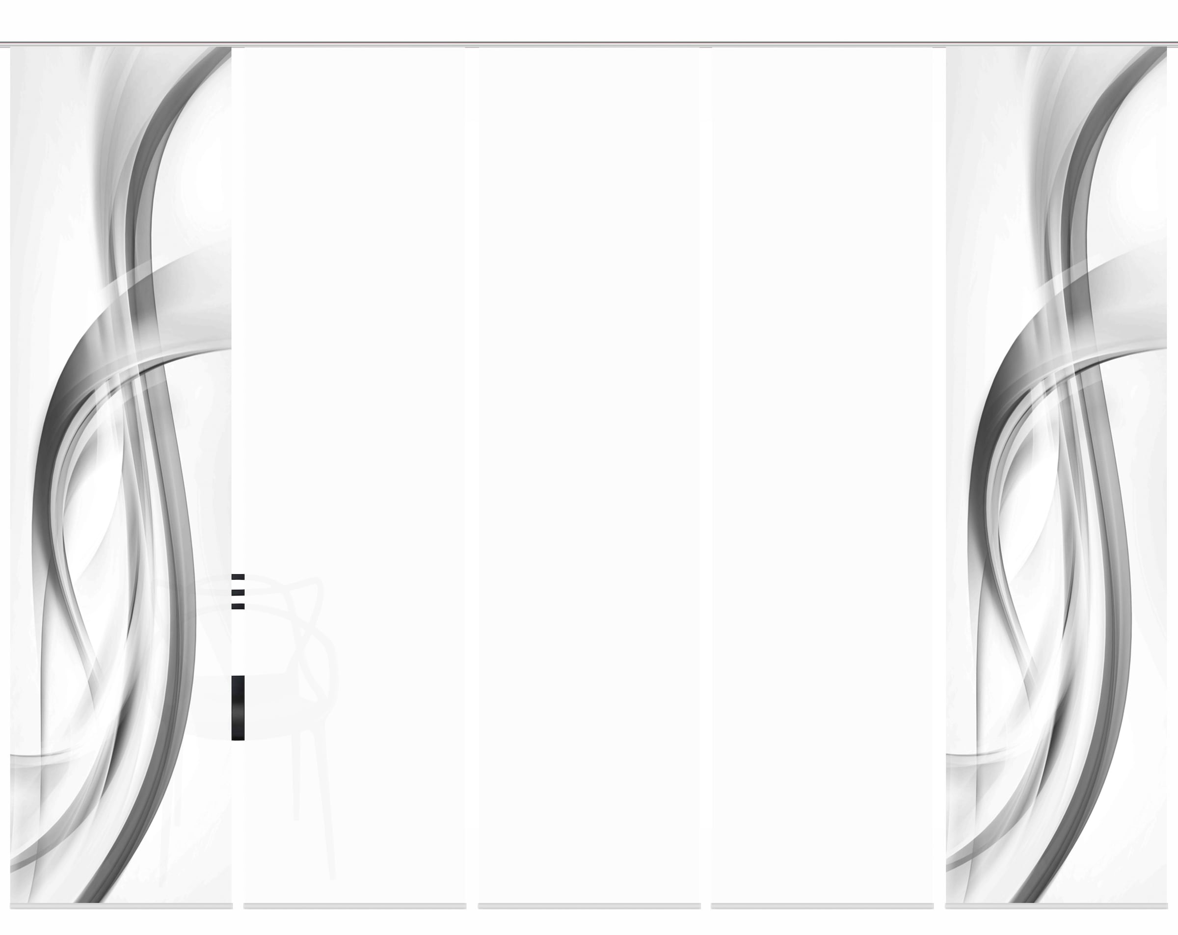 HOME WOHNIDEEN Schiebegardine »FALA« Paneelwagen 5 Stk. tlg. Schiebevorhang Digi 5er Set FALA BEERE