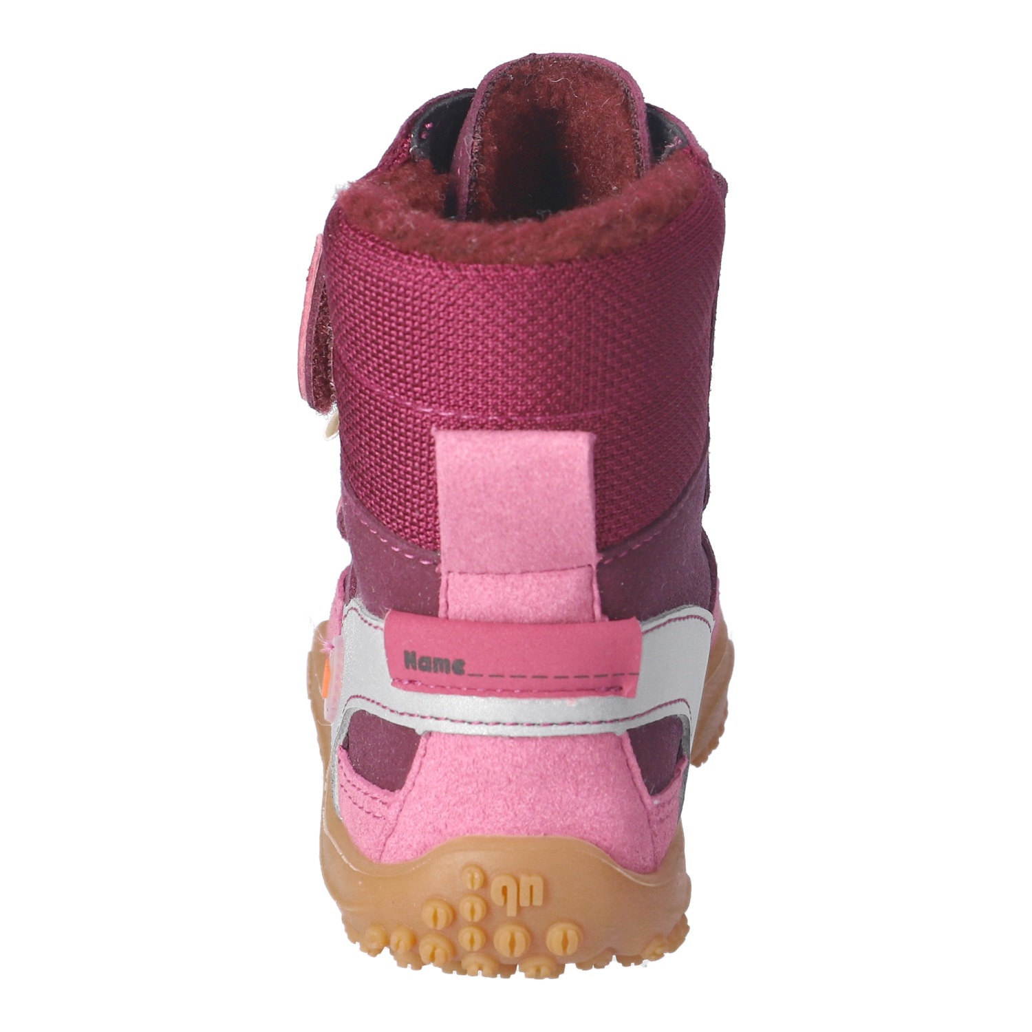 qnuffs Barfußschuh »TANNE«  Klettboots, Winterboots mit praktischem Namensschild an der Ferse