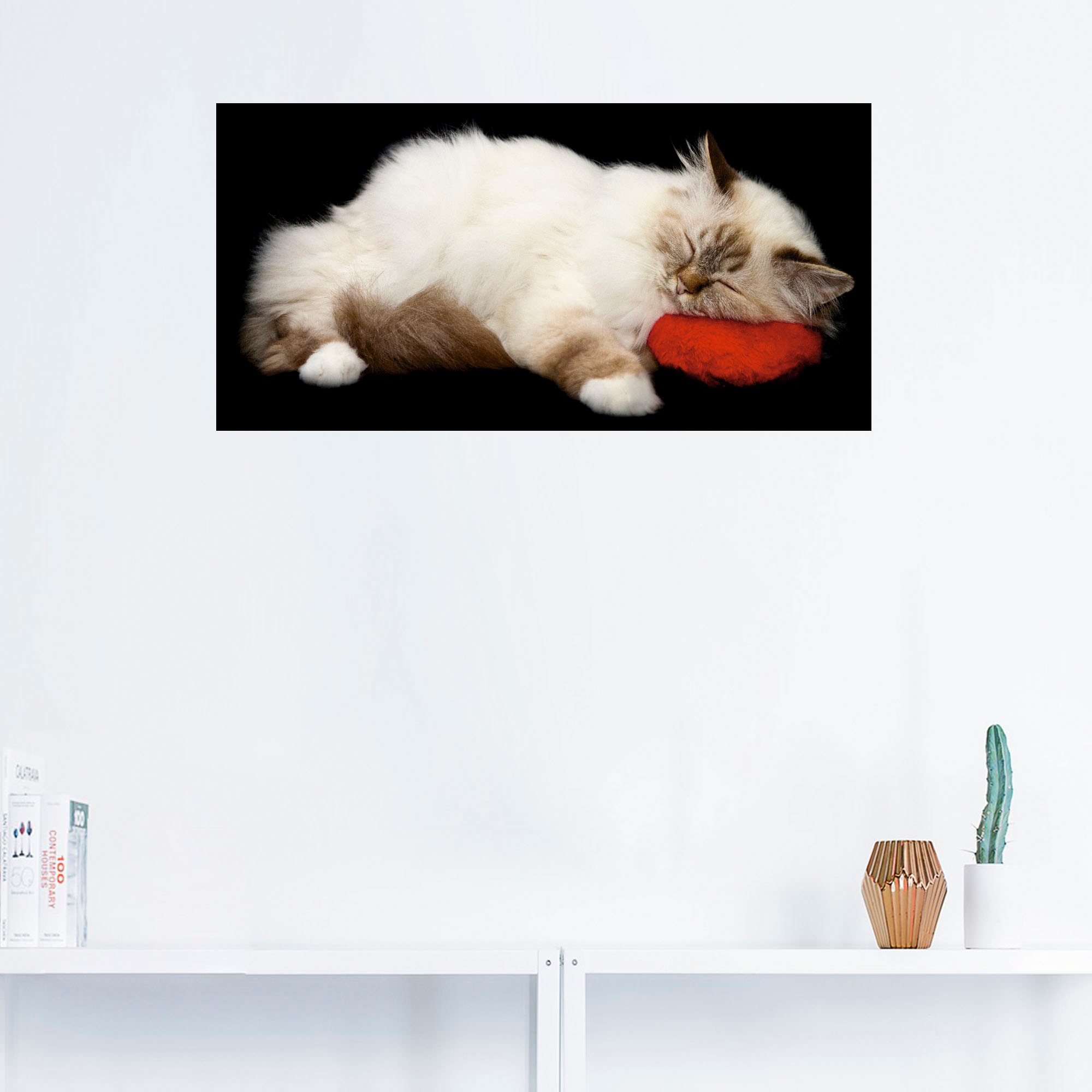 Artland Wandbild »Müde Katze«, Haustiere, (1 St.), als Leinwandbild, Poster, Wandaufkleber in verschied. Größen
