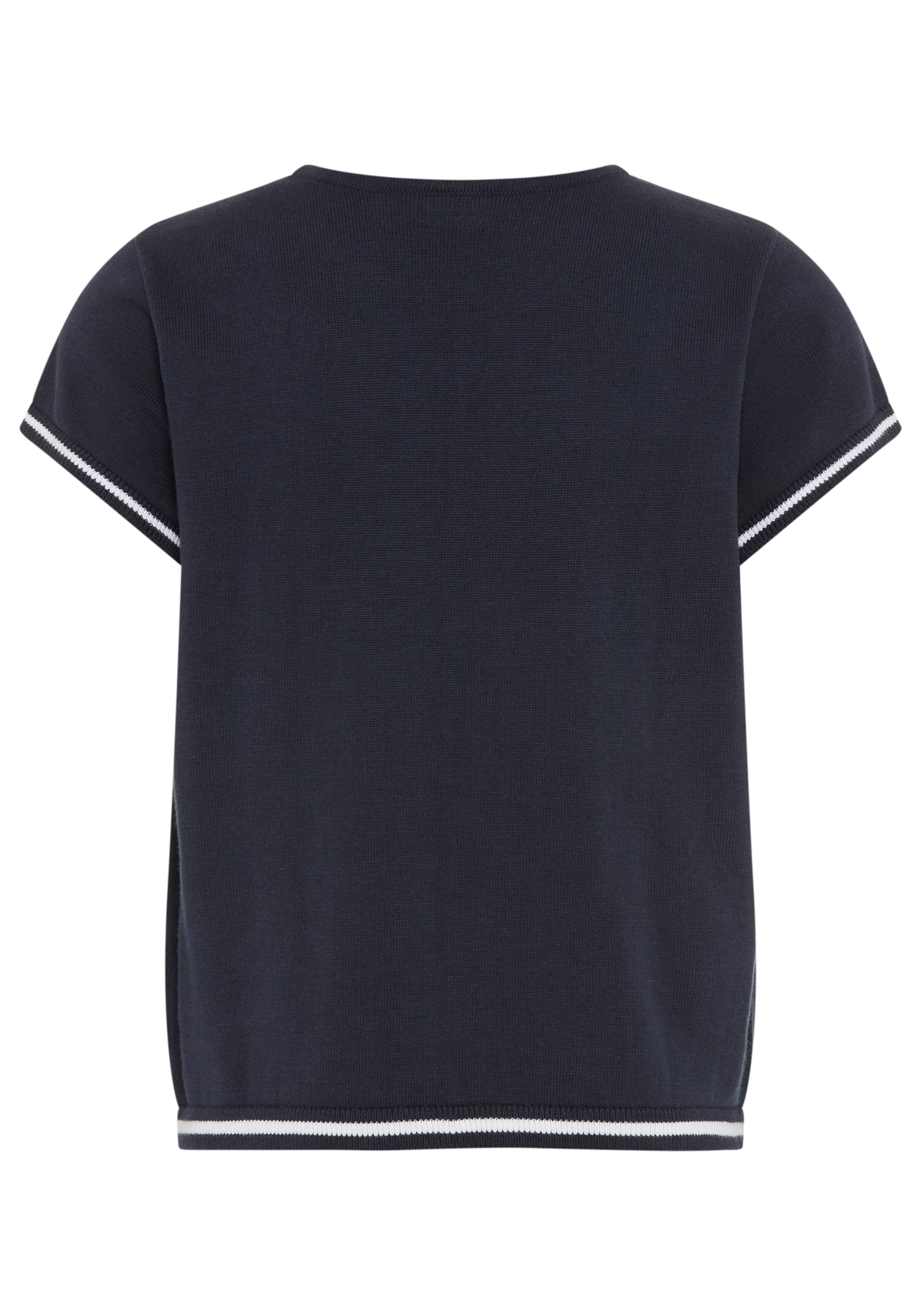 KangaROOS Kurzarmpullover »Kangaroos Strick T-Shirt für Mädchen« mit Rundhalsausschnitt, unifarben mit Farbeinsatz