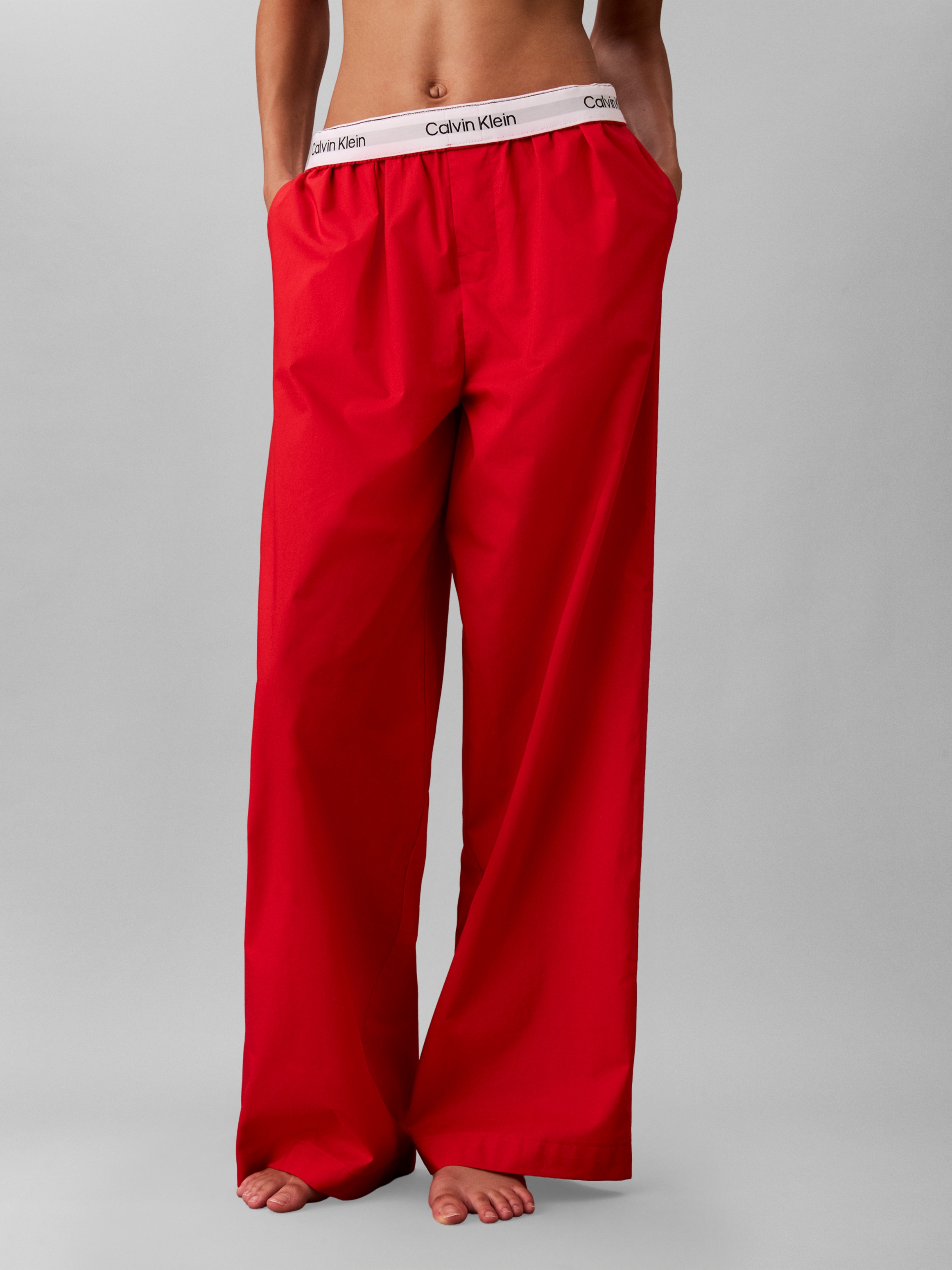 Calvin Klein Underwear Pyjama mit Logo-Stickerei, bequeme Passform, weites Bein